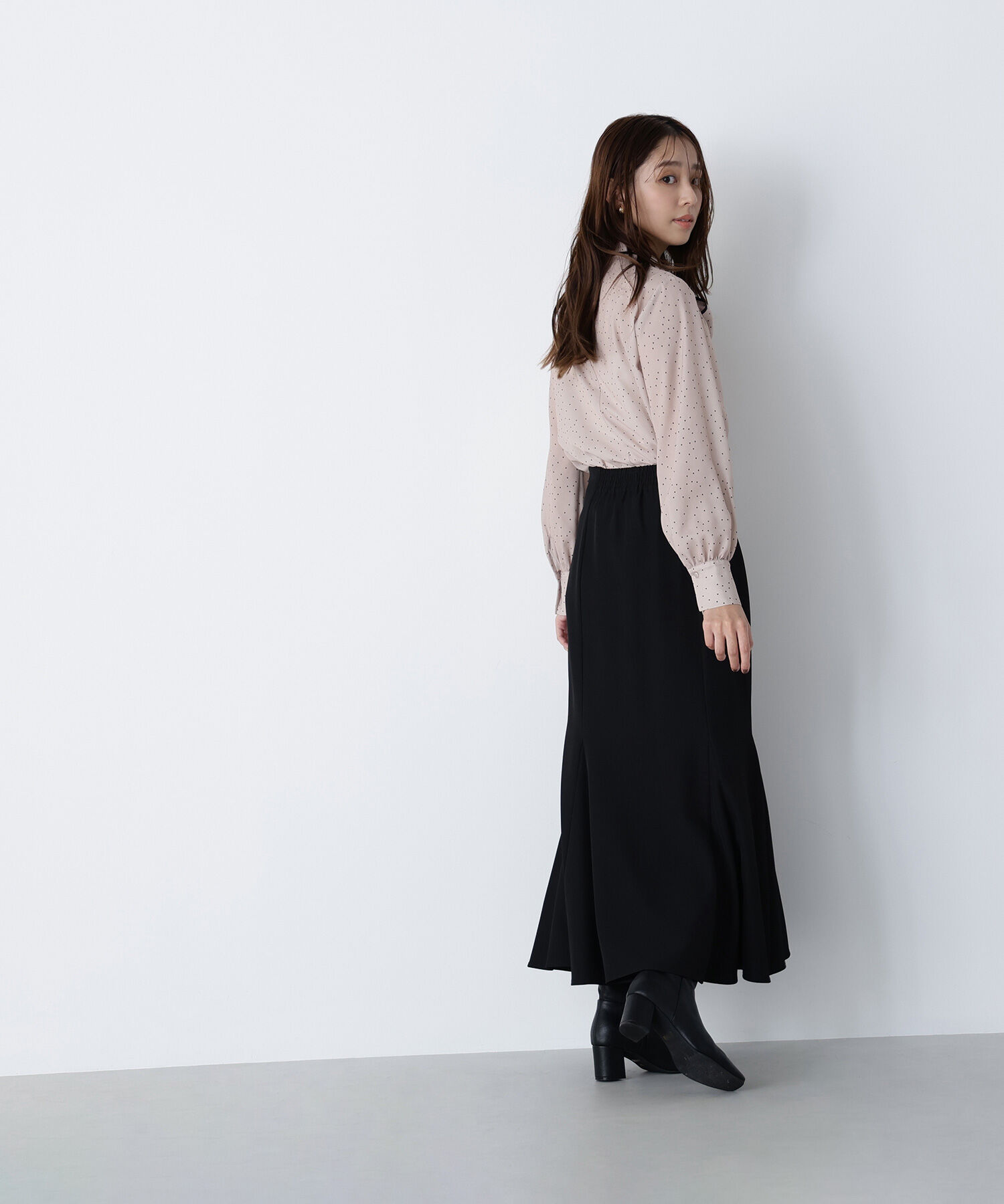  「ドットバイカラーボウタイブラウス」|シャツ・ブラウス|