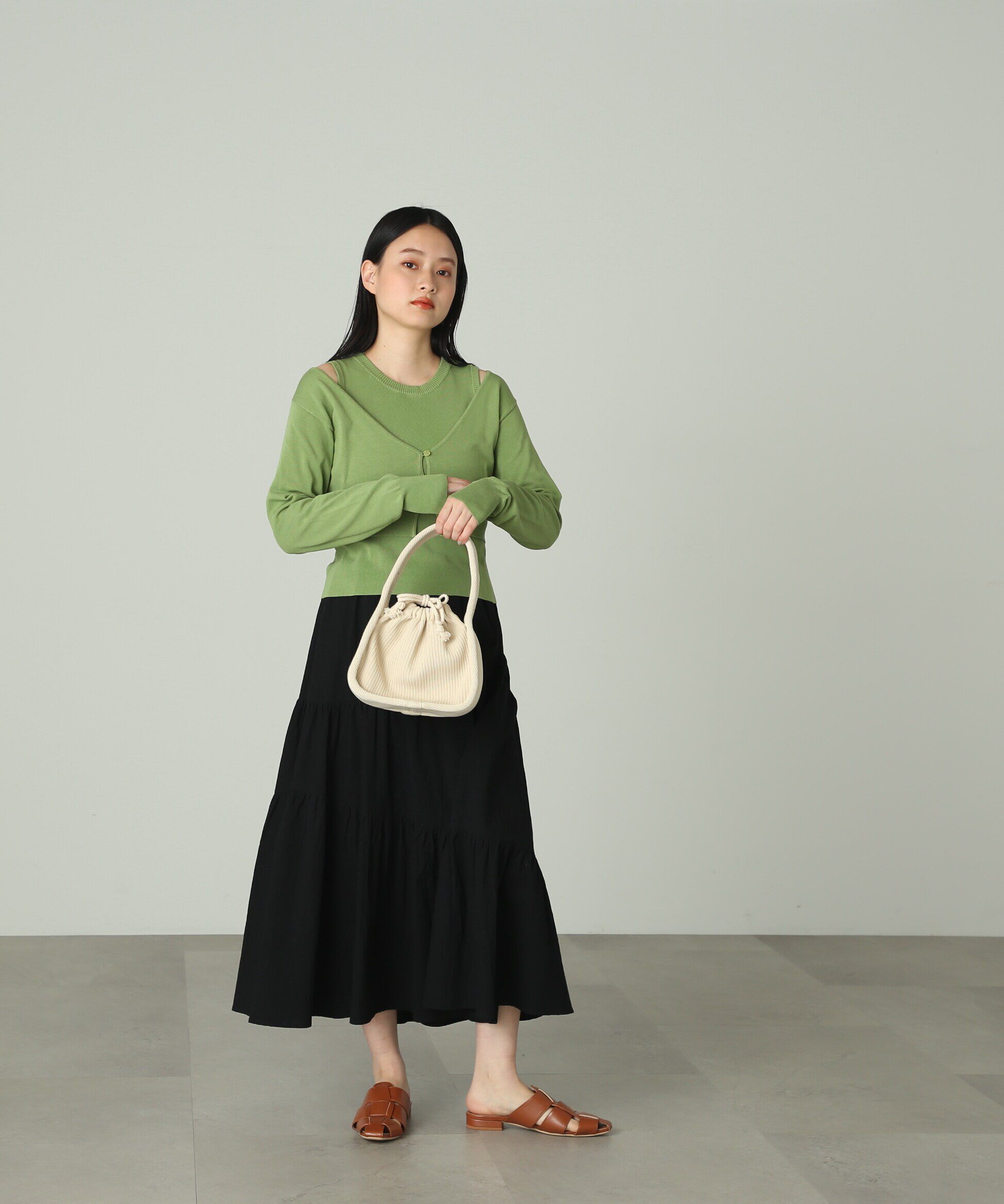  「ニットカーディガン&times;タンクトップセット」|ニット・セーター|