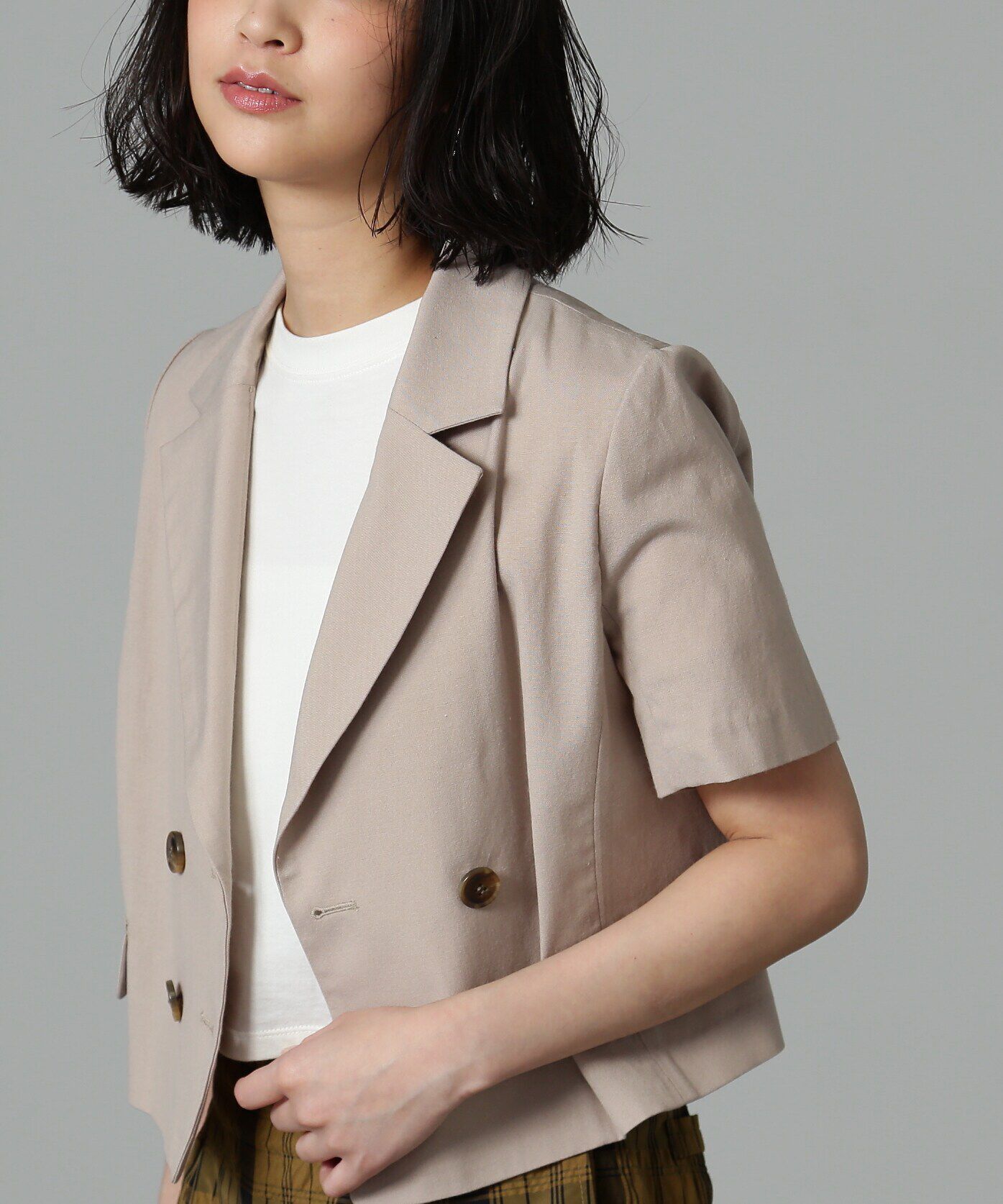  「[ｾｯﾄｱｯﾌﾟ対応][Sｼﾘｰｽﾞ対応商品]綿麻ｼｮｰﾄ丈ﾊｰﾌｽﾘｰ  」|その他|