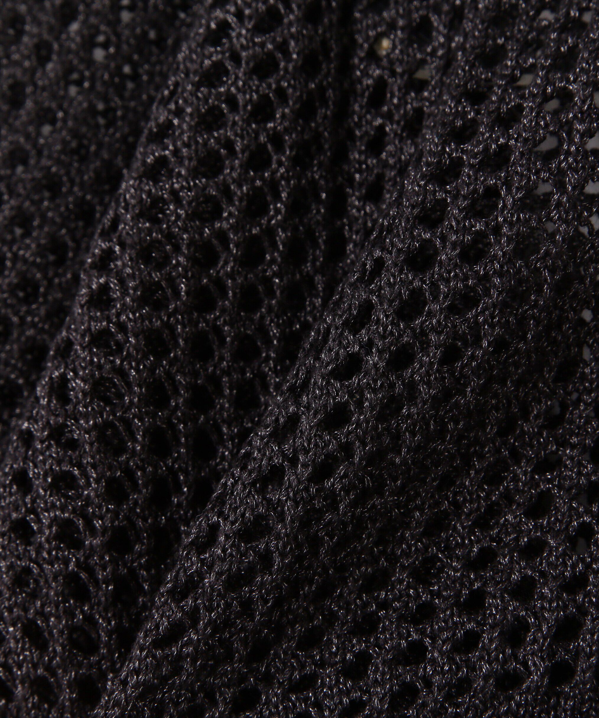  「フロントジップラメメッシュカーディガン」|ニット・セーター|