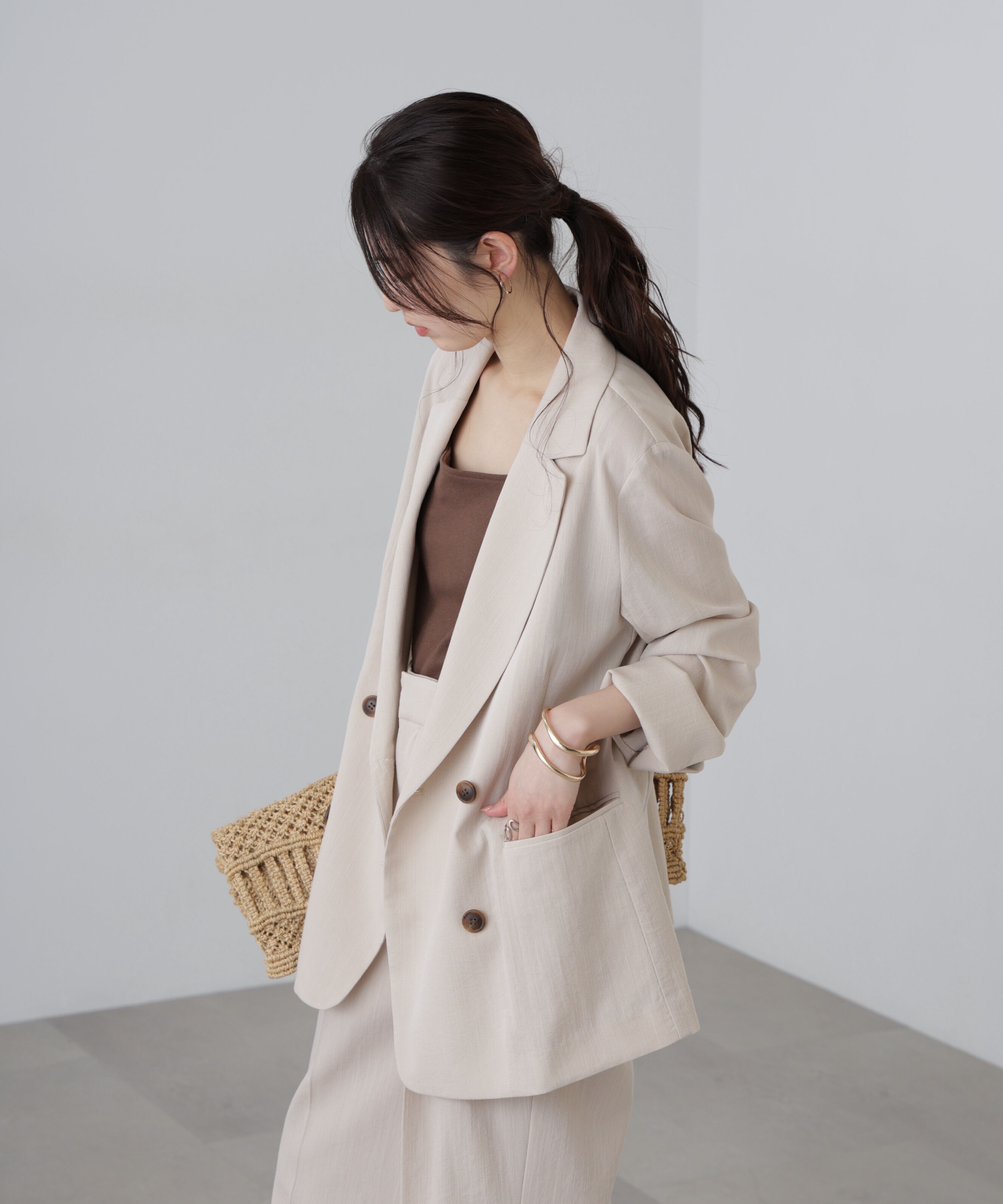  「麻調合繊ダブルブレストジャケット」|その他|