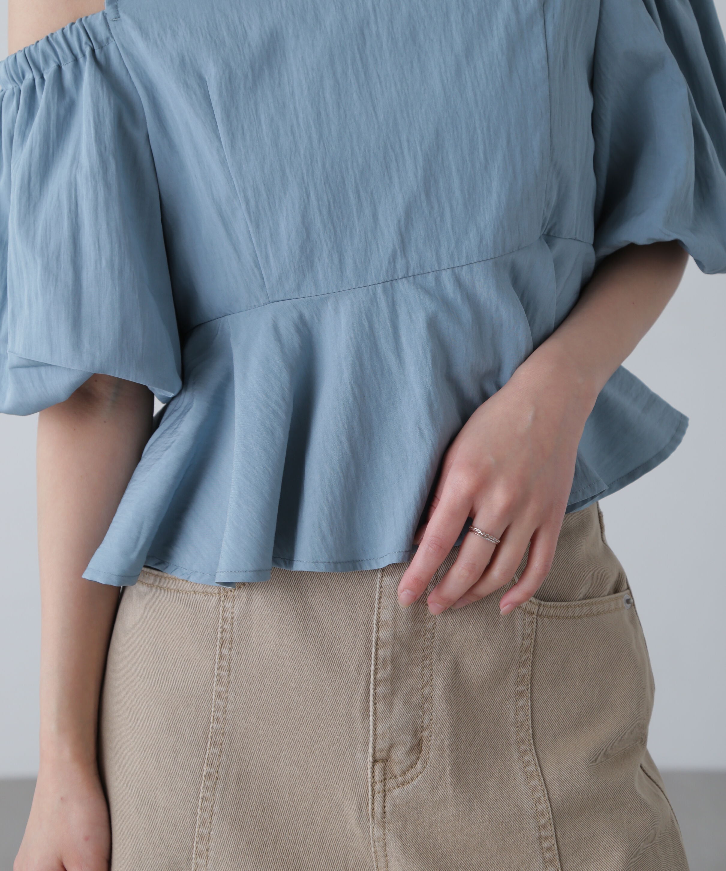  「オフショルペプラムブラウス」|シャツ・ブラウス|