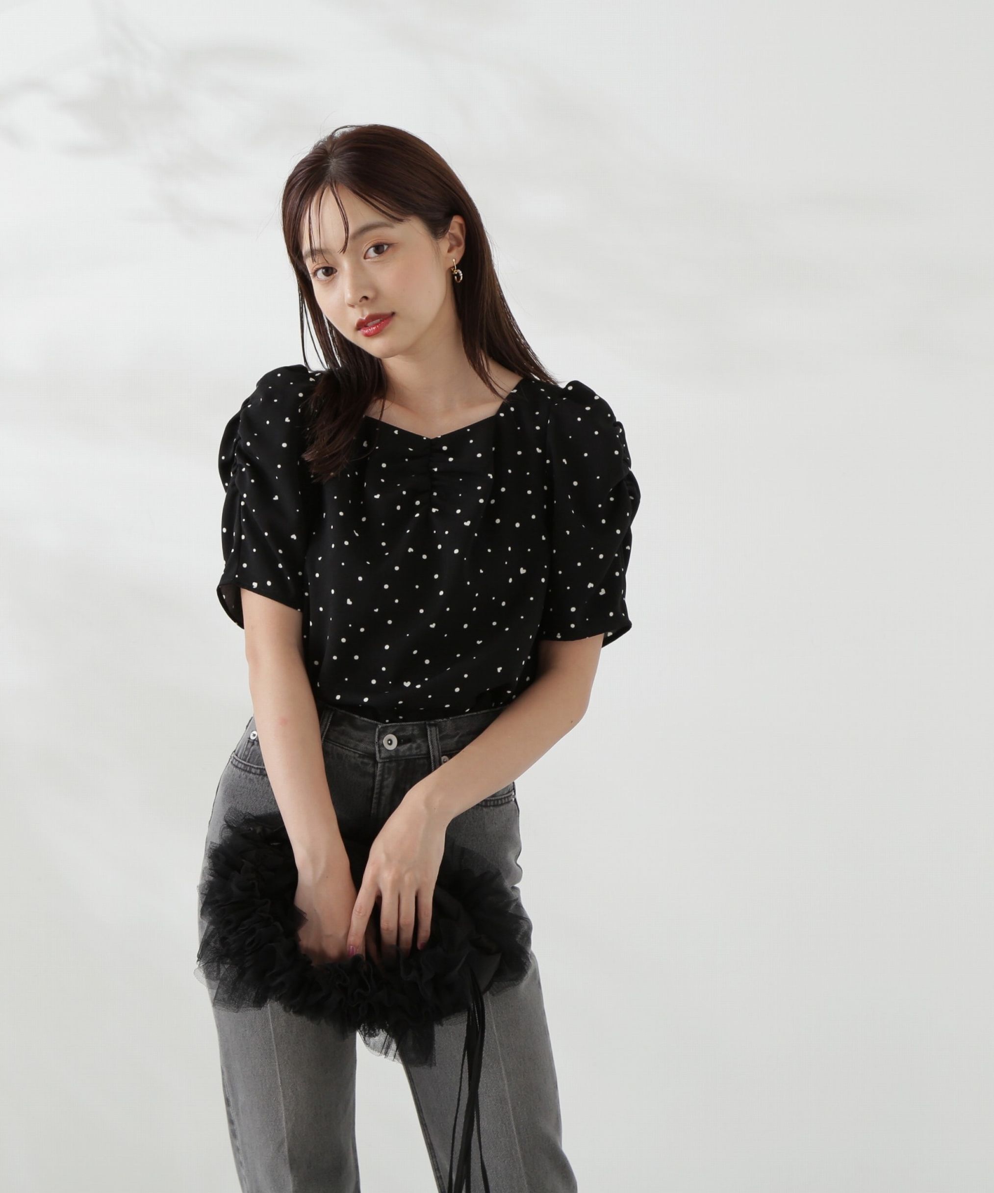 PROPORTION BODY DRESSING「ハートドットブラウス」|シャツ・ブラウス|