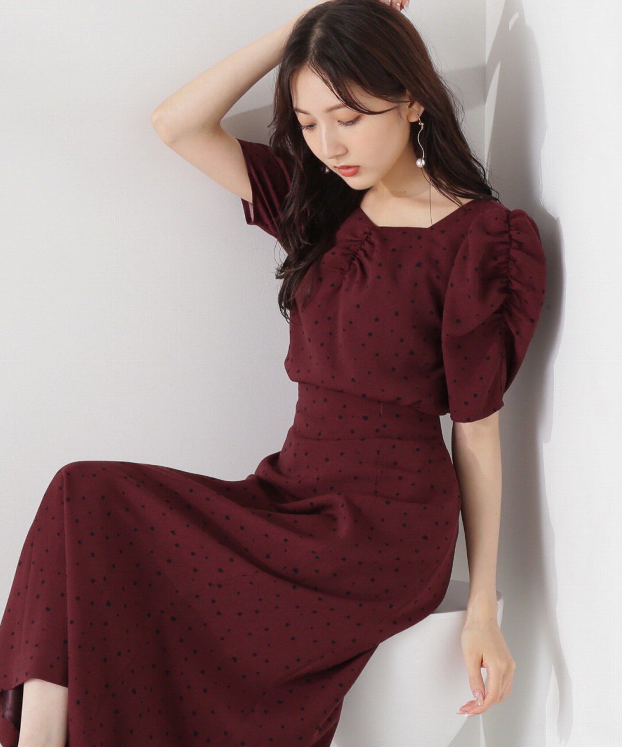 PROPORTION BODY DRESSING「ハートドットブラウス」|シャツ・ブラウス|ボルドー&times;ブラ