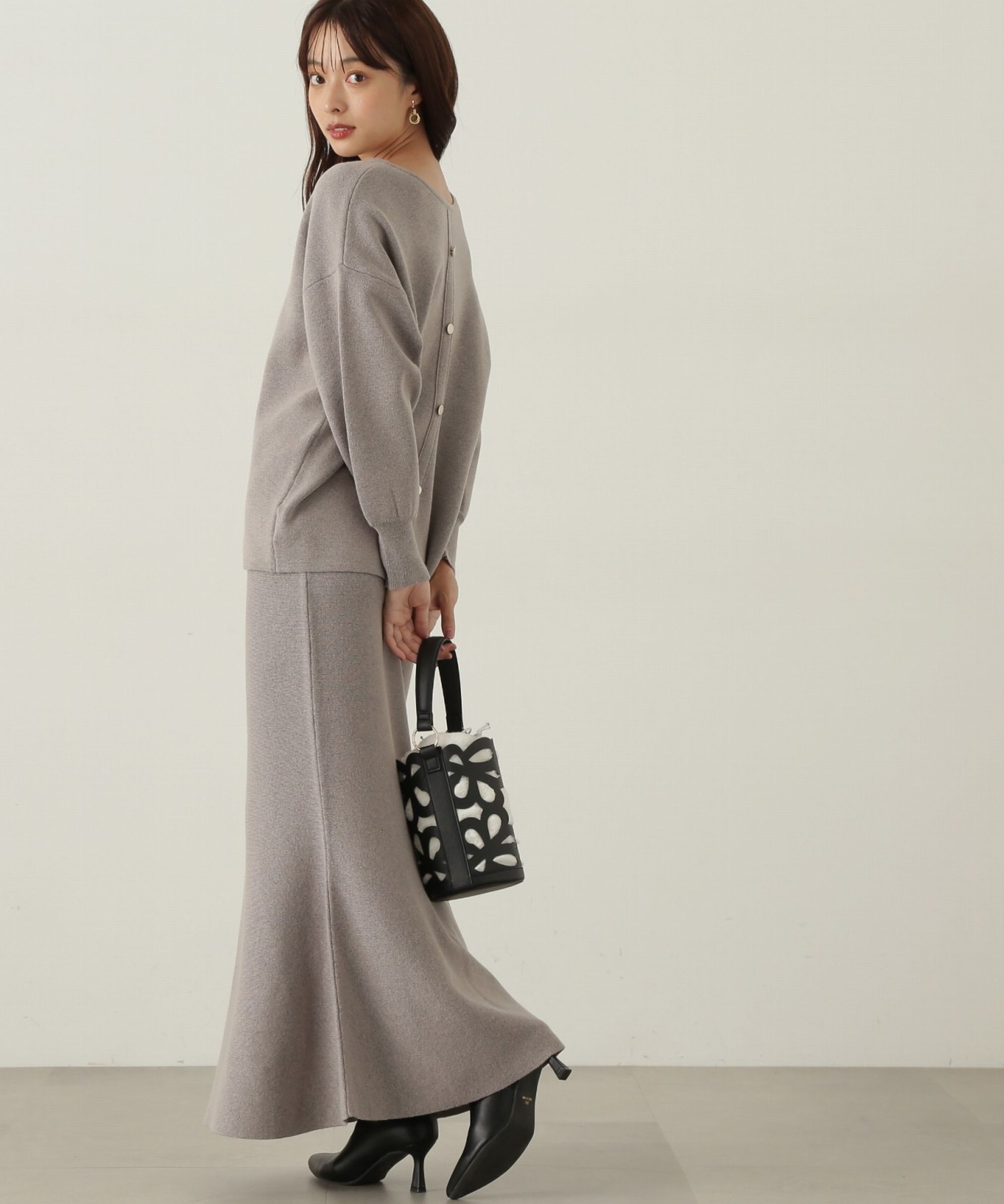 PROPORTION BODY DRESSING「マトンスリーブニットセットアップ　24AW」|ワンピース|