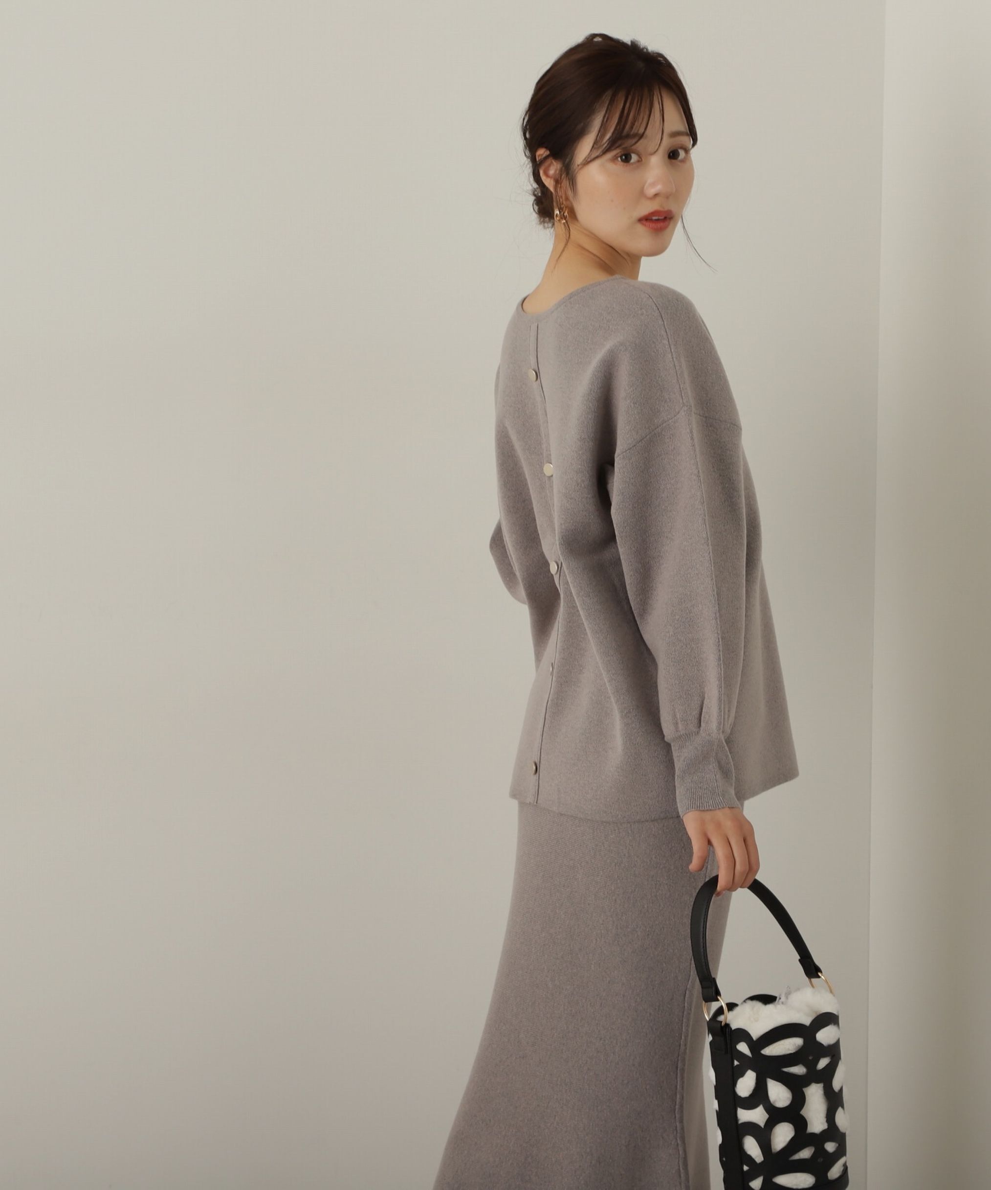 PROPORTION BODY DRESSING「マトンスリーブニットセットアップ　24AW」|ワンピース|