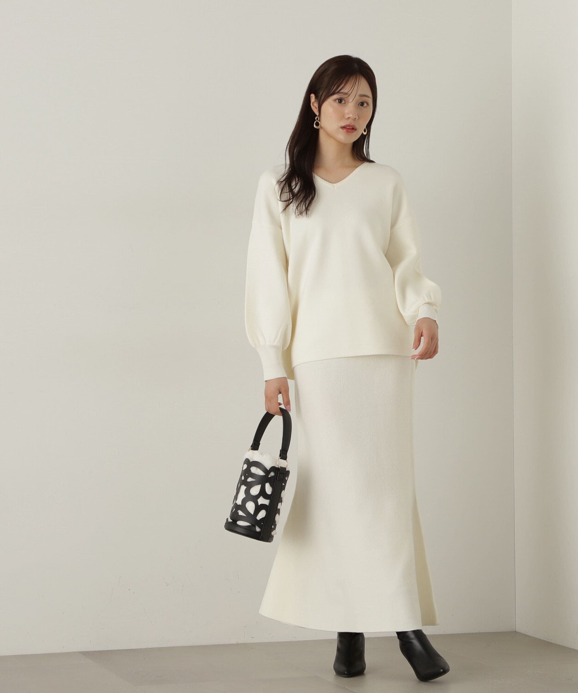 PROPORTION BODY DRESSING「マトンスリーブニットセットアップ　24AW」|ワンピース|