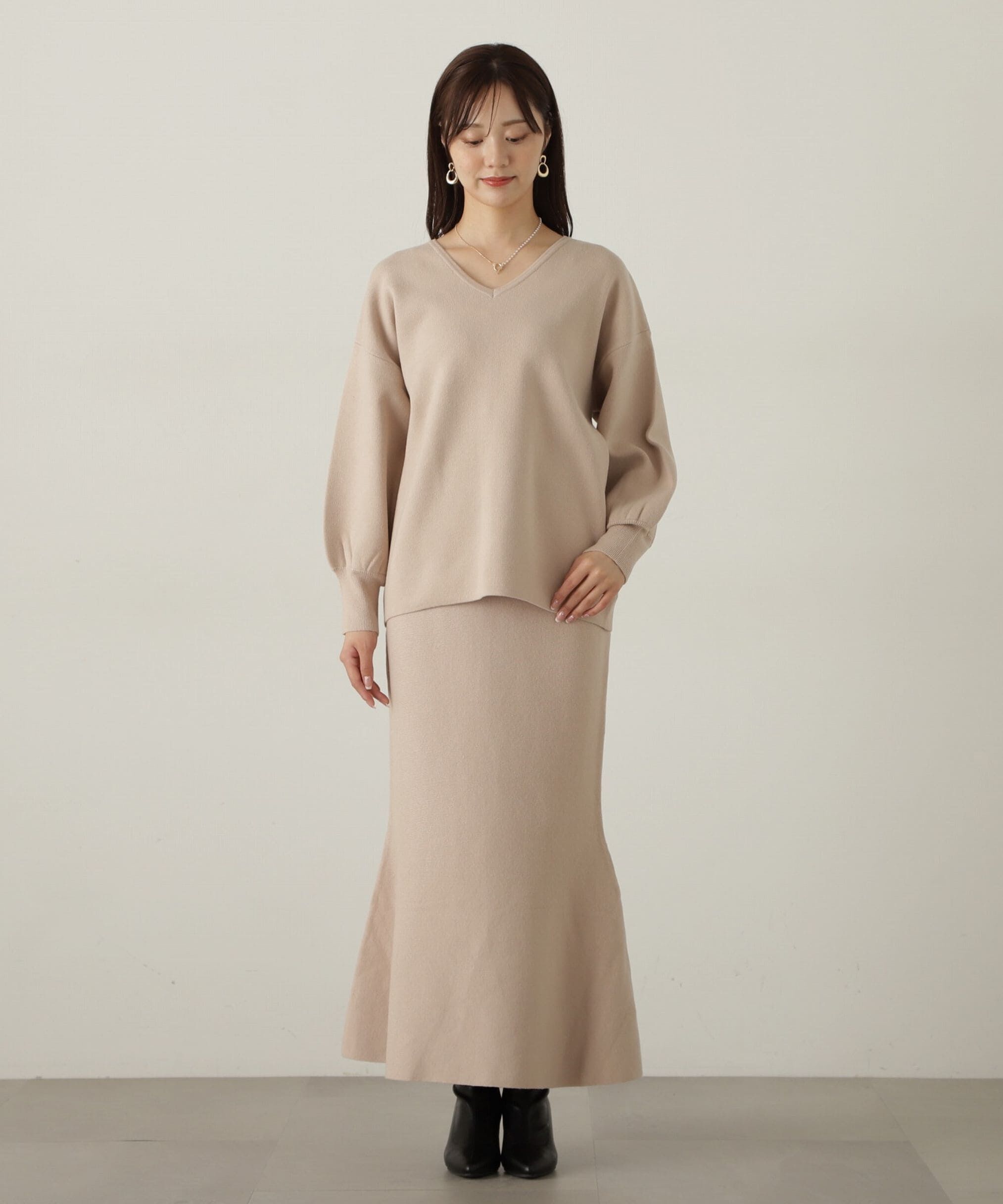 PROPORTION BODY DRESSING「マトンスリーブニットセットアップ　24AW」|ワンピース|