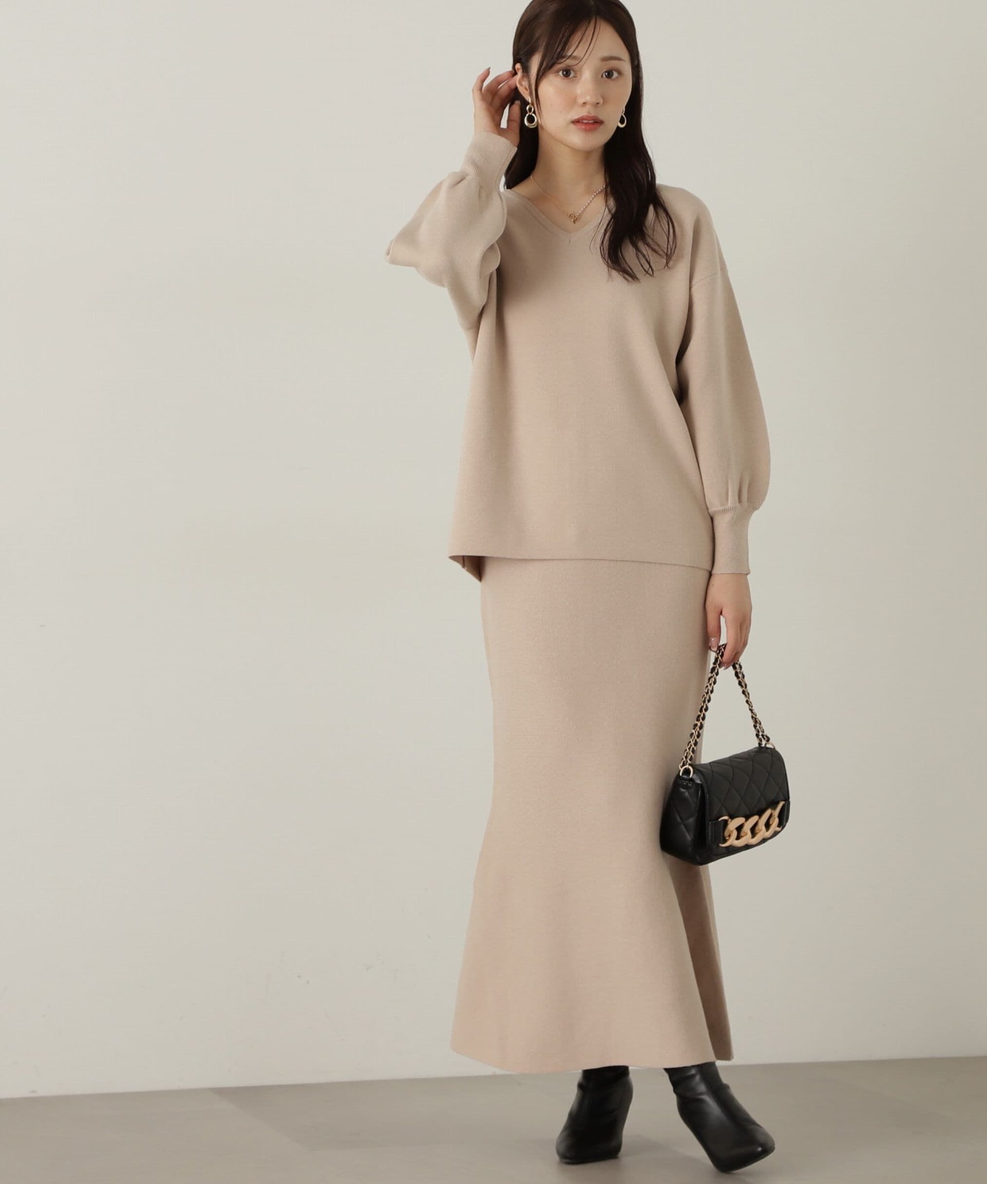 PROPORTION BODY DRESSING「マトンスリーブニットセットアップ　24AW」|ワンピース|