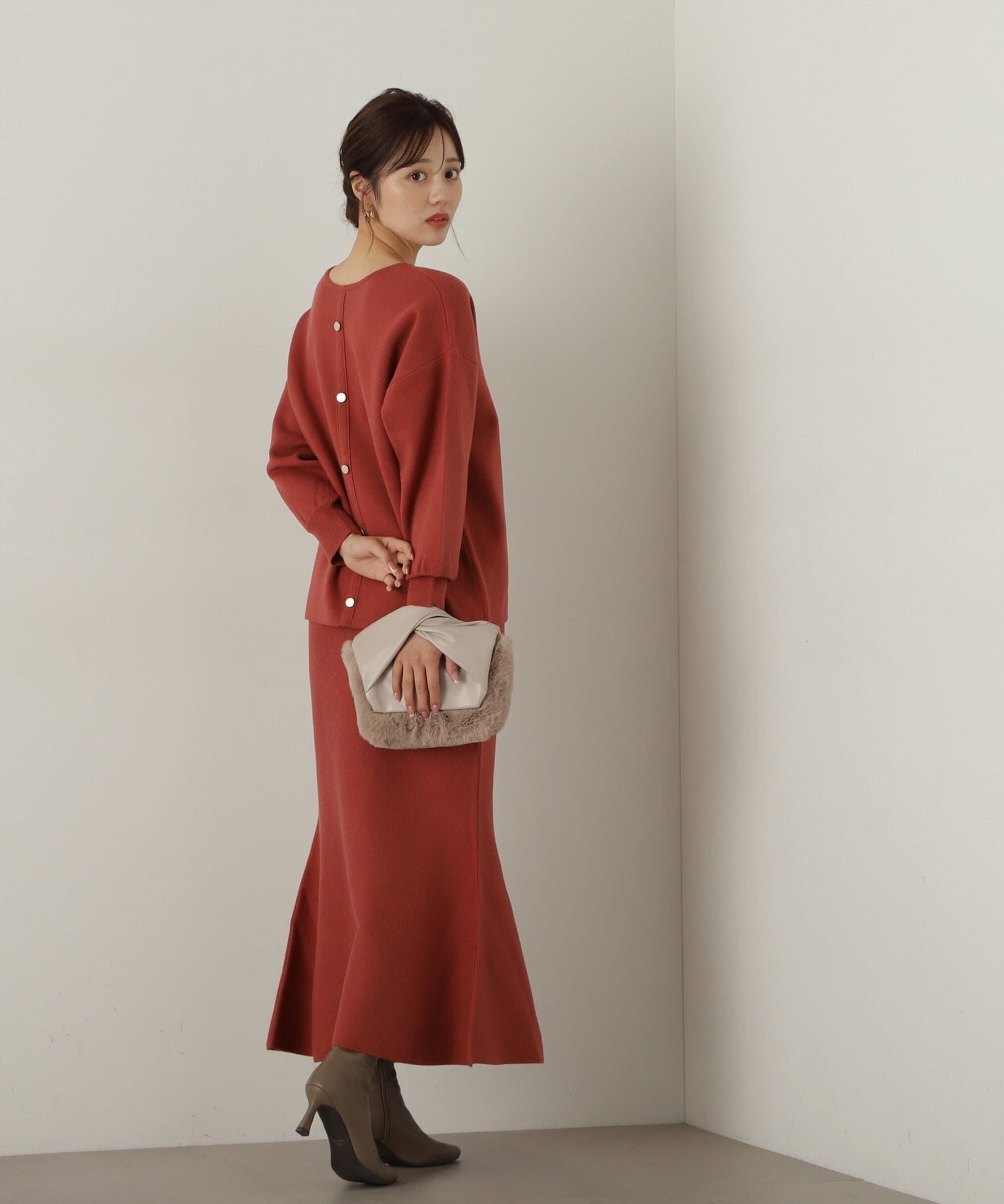 PROPORTION BODY DRESSING「マトンスリーブニットセットアップ　24AW」|ワンピース|