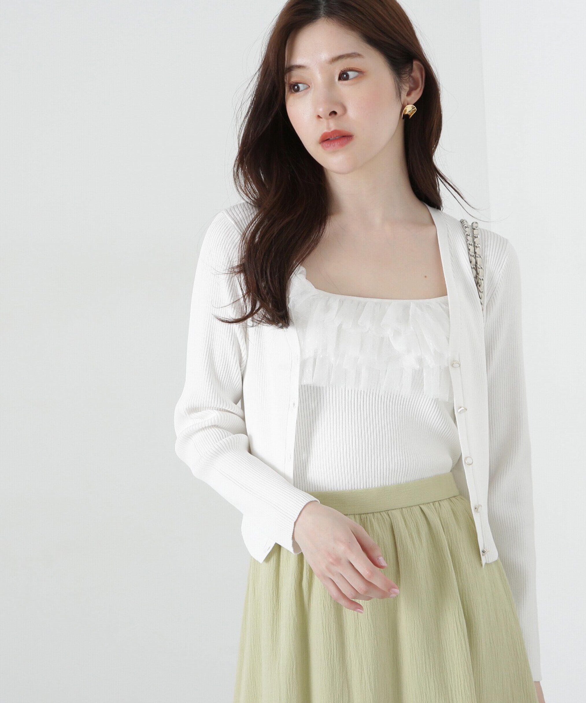 PROPORTION BODY DRESSING「チュール付きアンサンブルニット」|ニット・セーター|