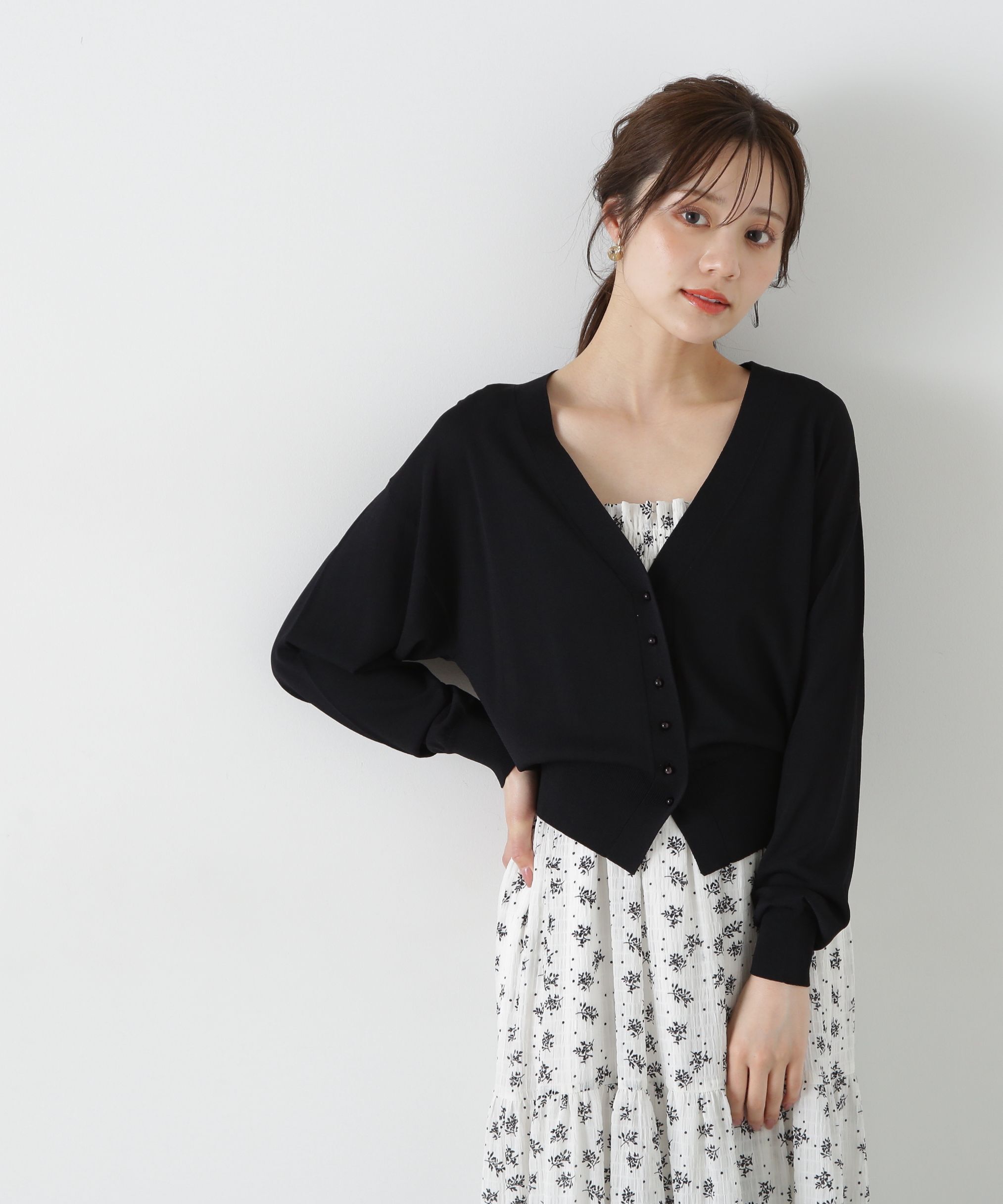 PROPORTION BODY DRESSING「ベーシックカーディガン」|カーディガン|ブラック