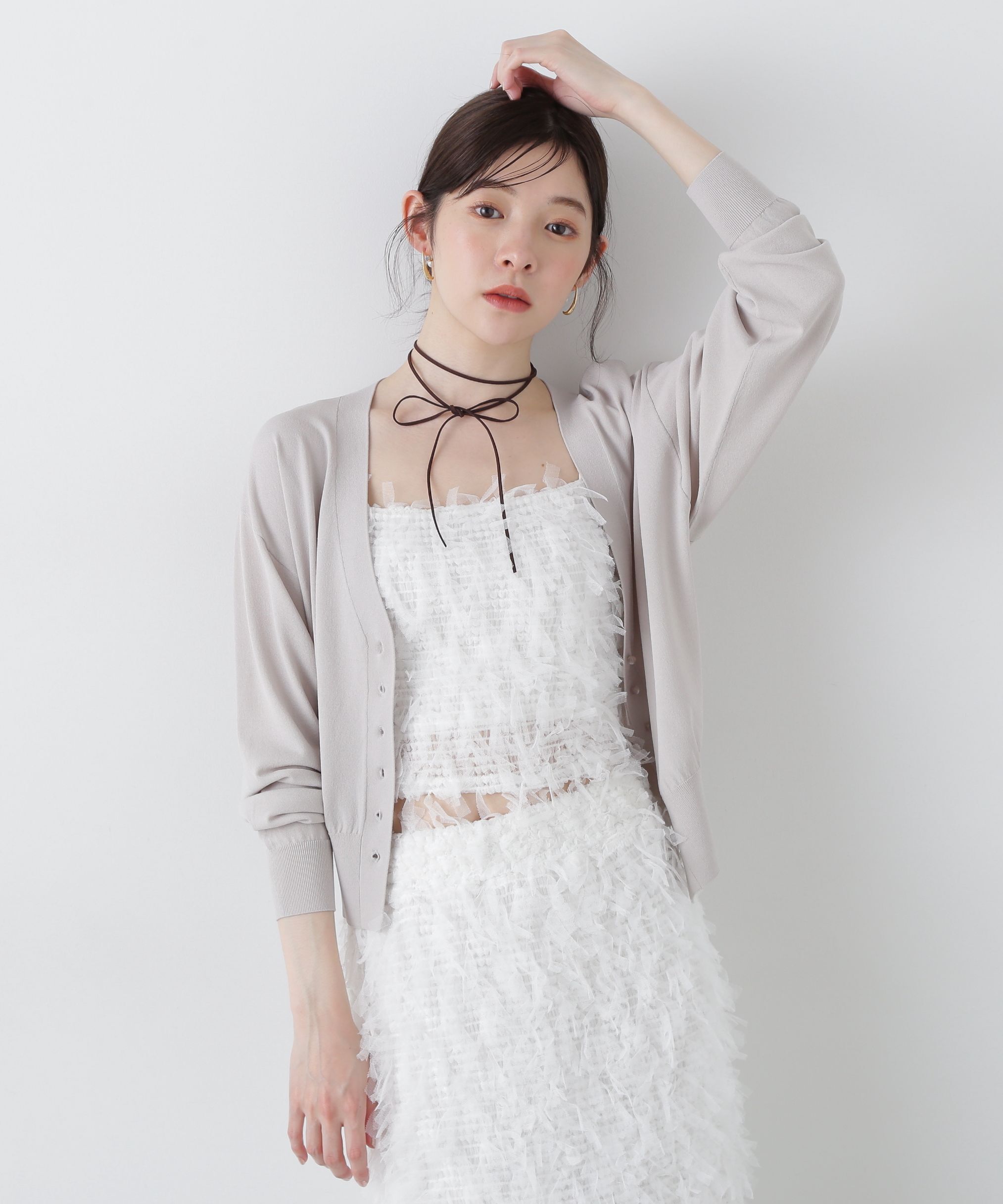 PROPORTION BODY DRESSING「ベーシックカーディガン」|カーディガン|グレージュ