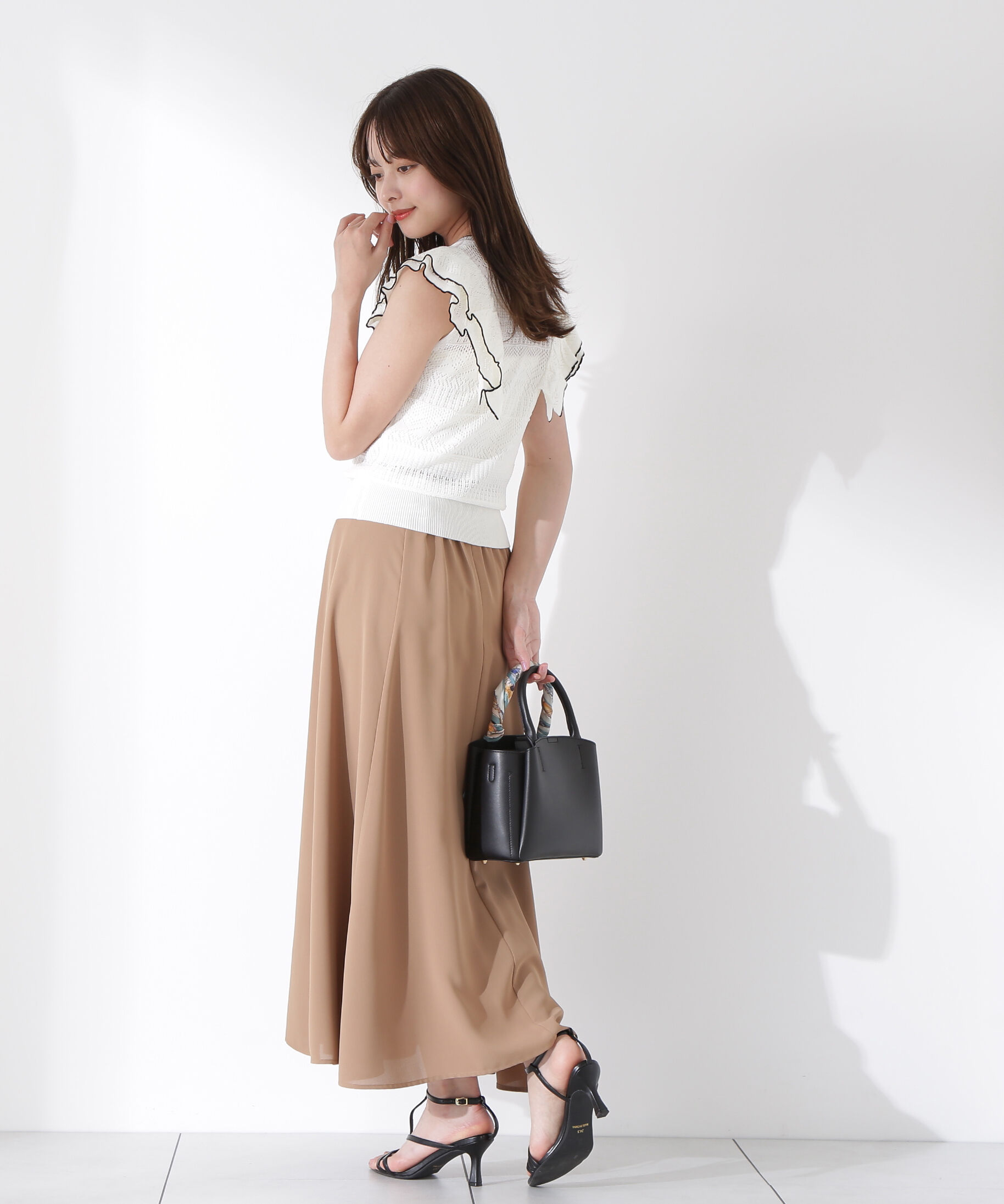 PROPORTION BODY DRESSING「リボン付きロングフレアスカート」|スカート|