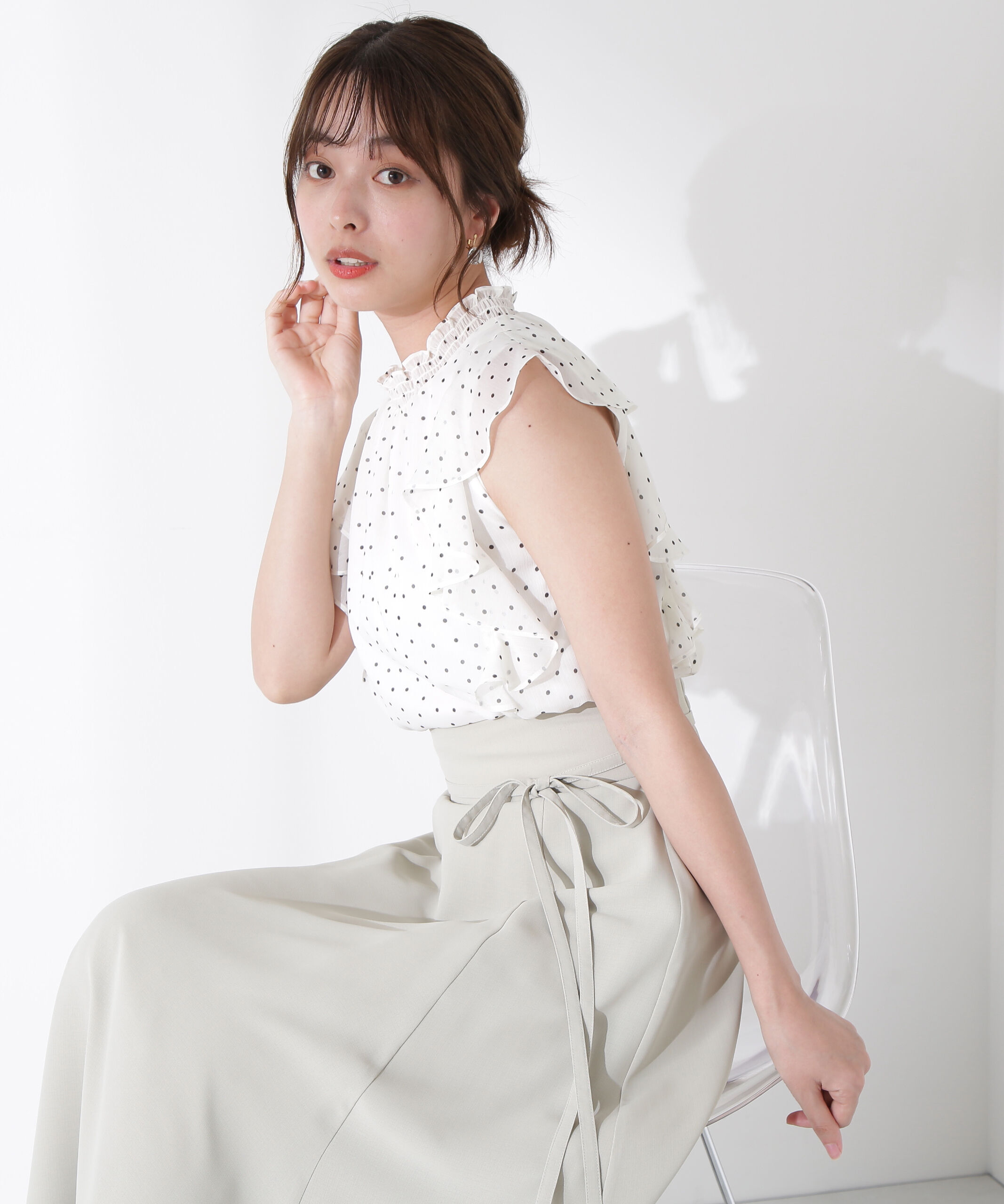 PROPORTION BODY DRESSING「リボン付きロングフレアスカート」|スカート|