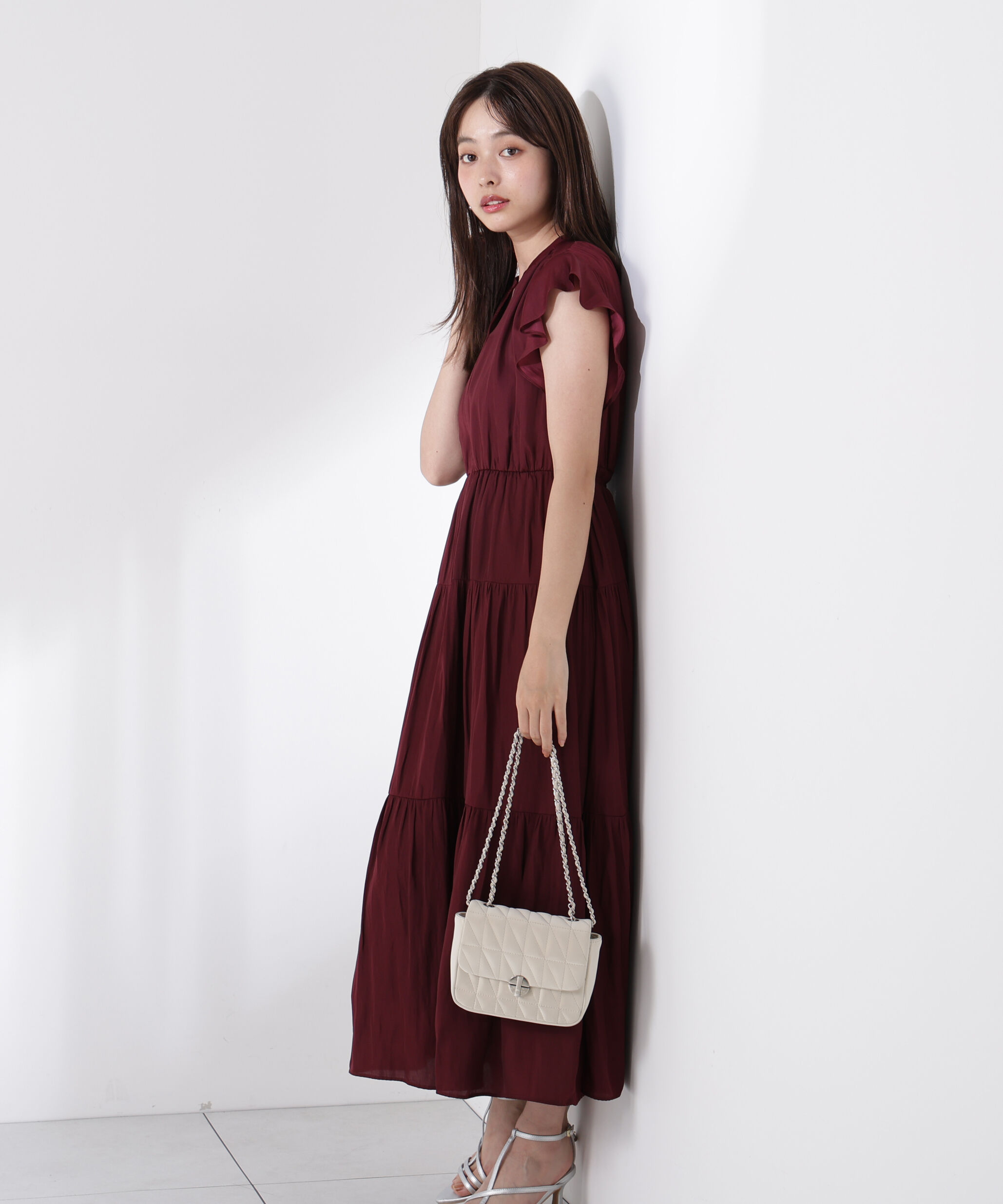 PROPORTION BODY DRESSING「リボン付きギャザーワンピース」|ワンピース|