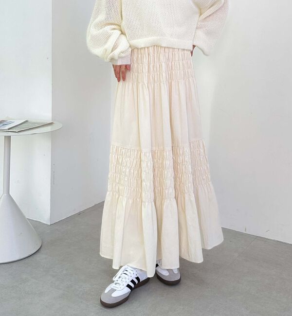 archives「コットンライクシャーリングティアードスカート」|スカート|