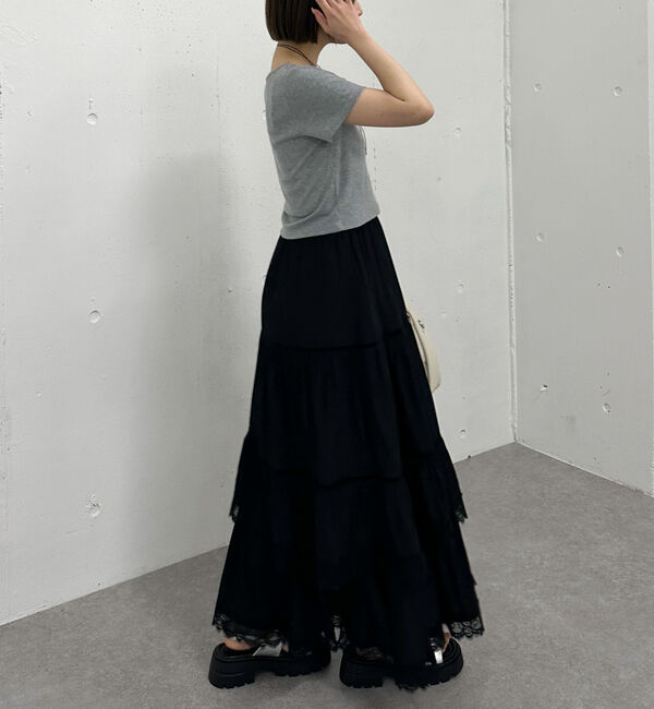 archives「レーストリミングティアードスカート」|スカート|