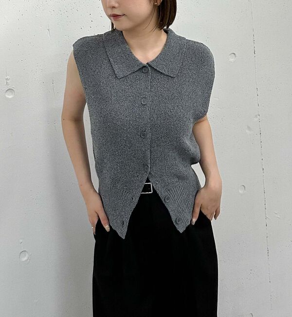 archives「メランジノースリポロニット」|ニット・セーター|BLACK