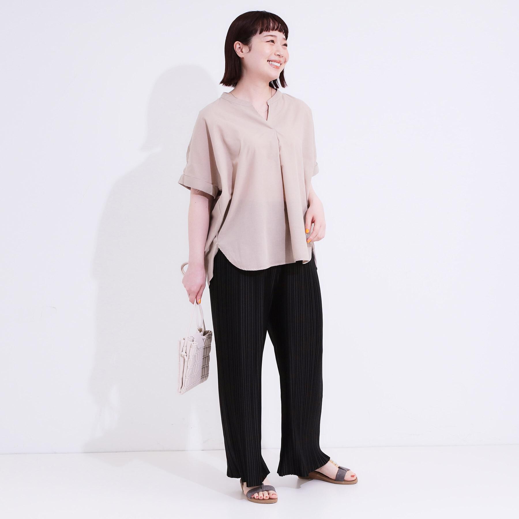 SHOO･LA･RUE「【洗える】楽してほっそり見え カットプリーツパンツ」|その他|