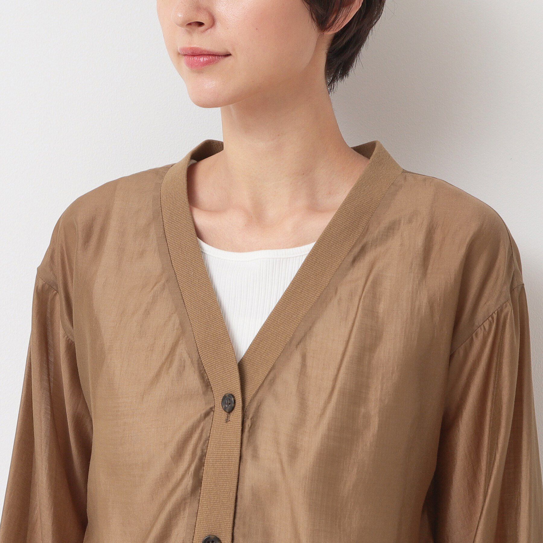 Dessin「【洗える】シアーブラウスカーディガン」|シャツ・ブラウス|