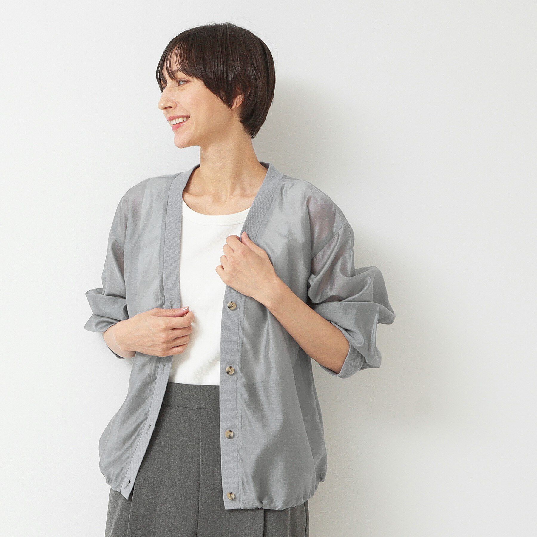 Dessin「【洗える】シアーブラウスカーディガン」|シャツ・ブラウス|