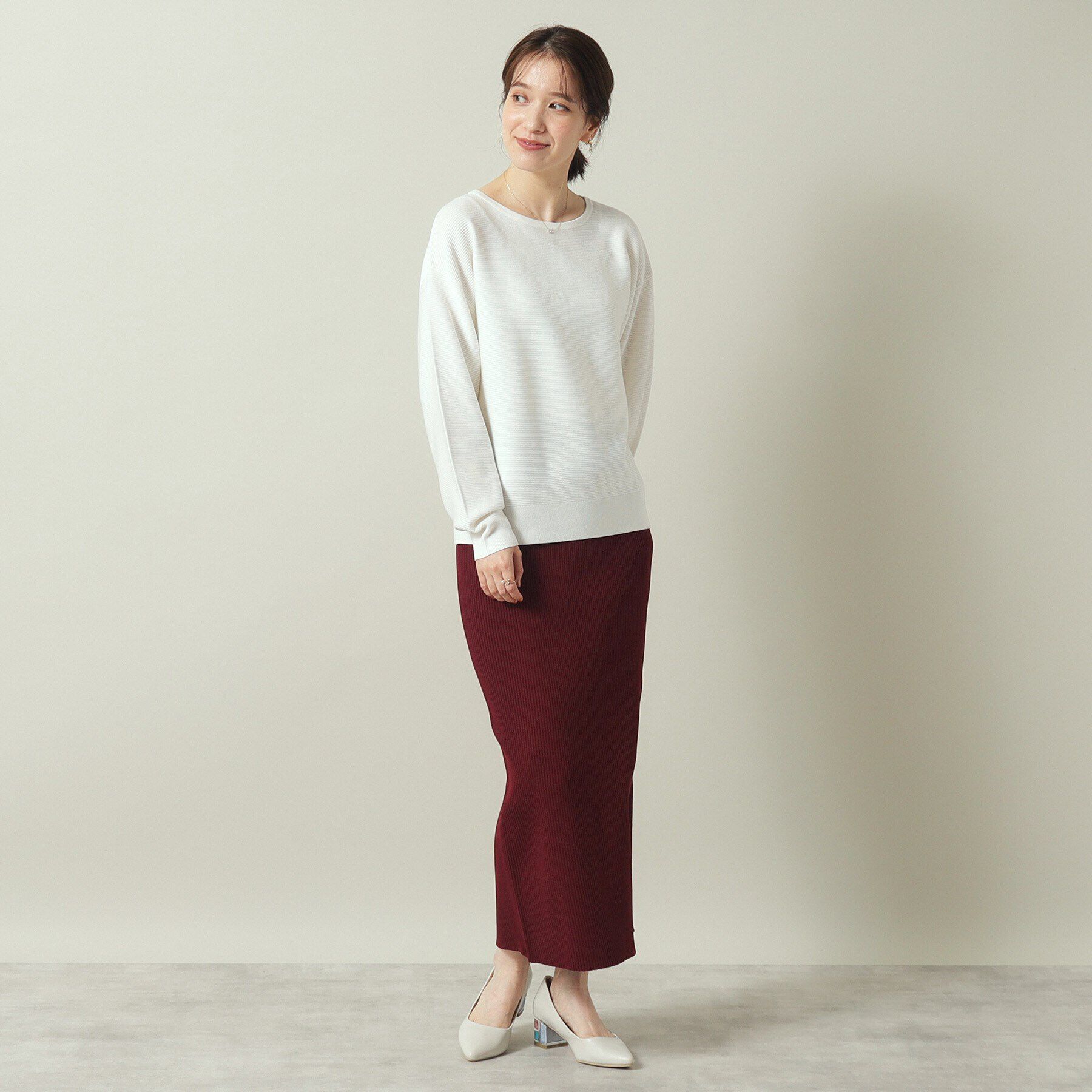 ITS&rsquo;DEMO「【マシンウォッシャブル】アンチピリングガーター編みニット」|ニット・セーター|