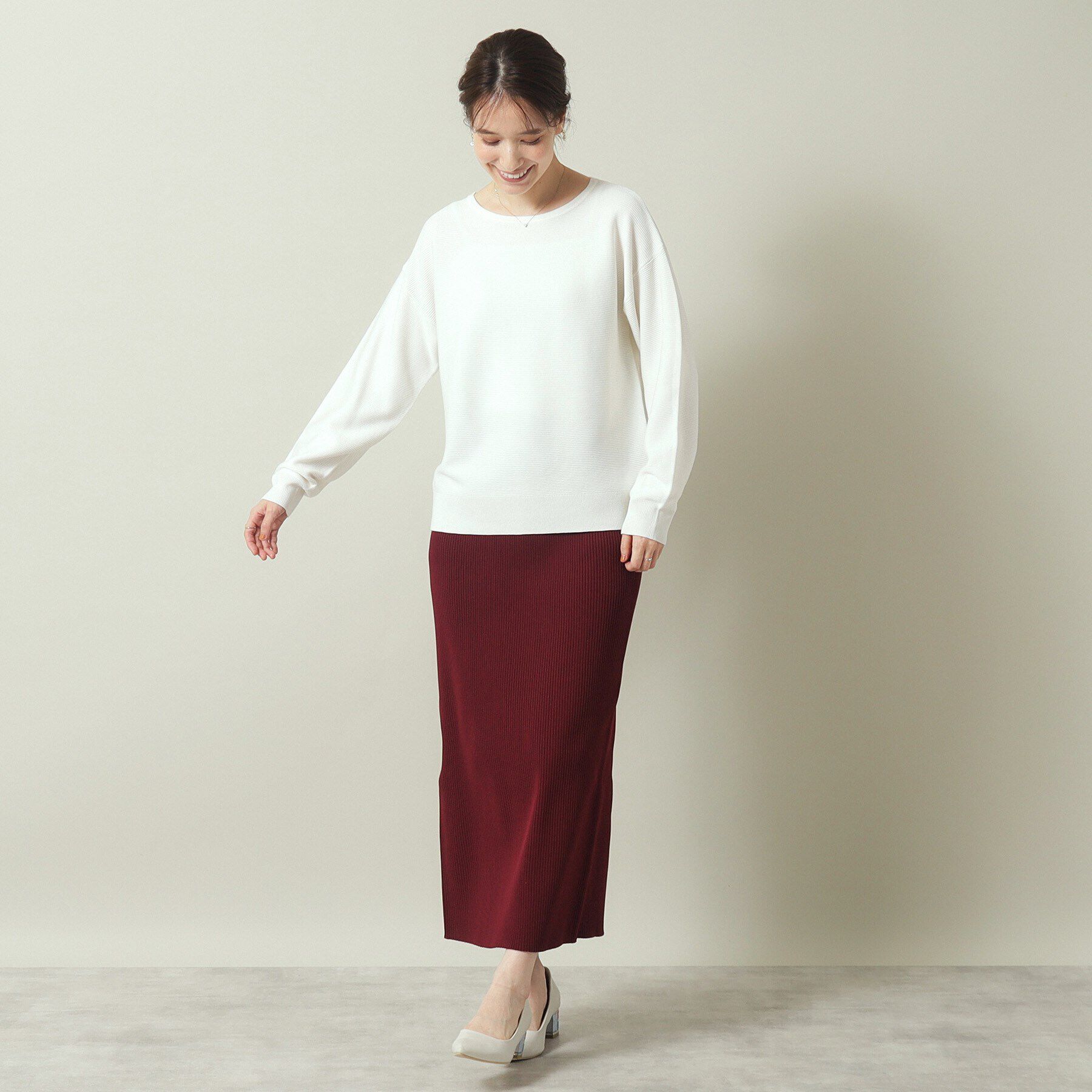 ITS&rsquo;DEMO「【マシンウォッシャブル】アンチピリングガーター編みニット」|ニット・セーター|