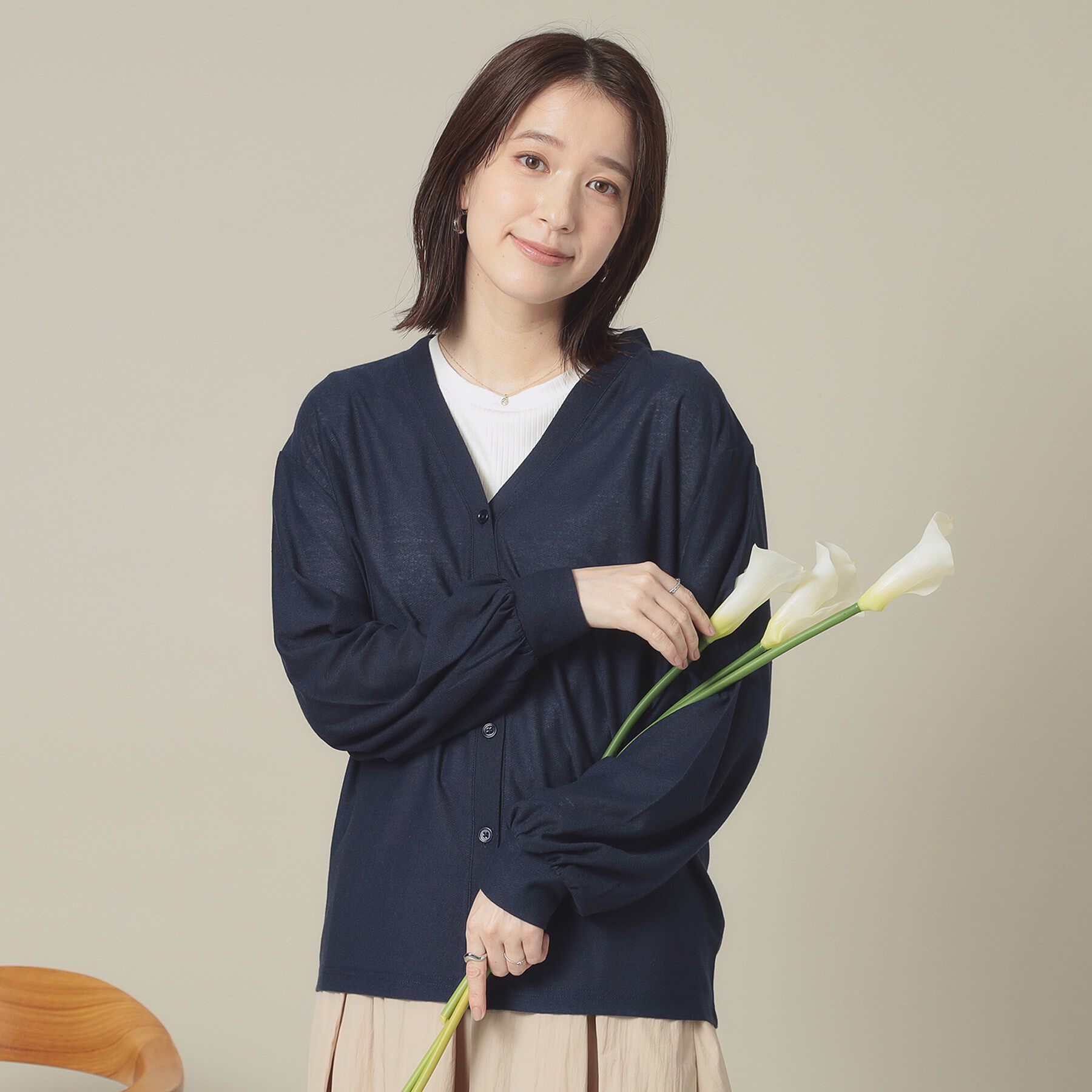 ITS&rsquo;DEMO「【UVカット／手洗い可】Vネックカーディガン」|カーディガン|