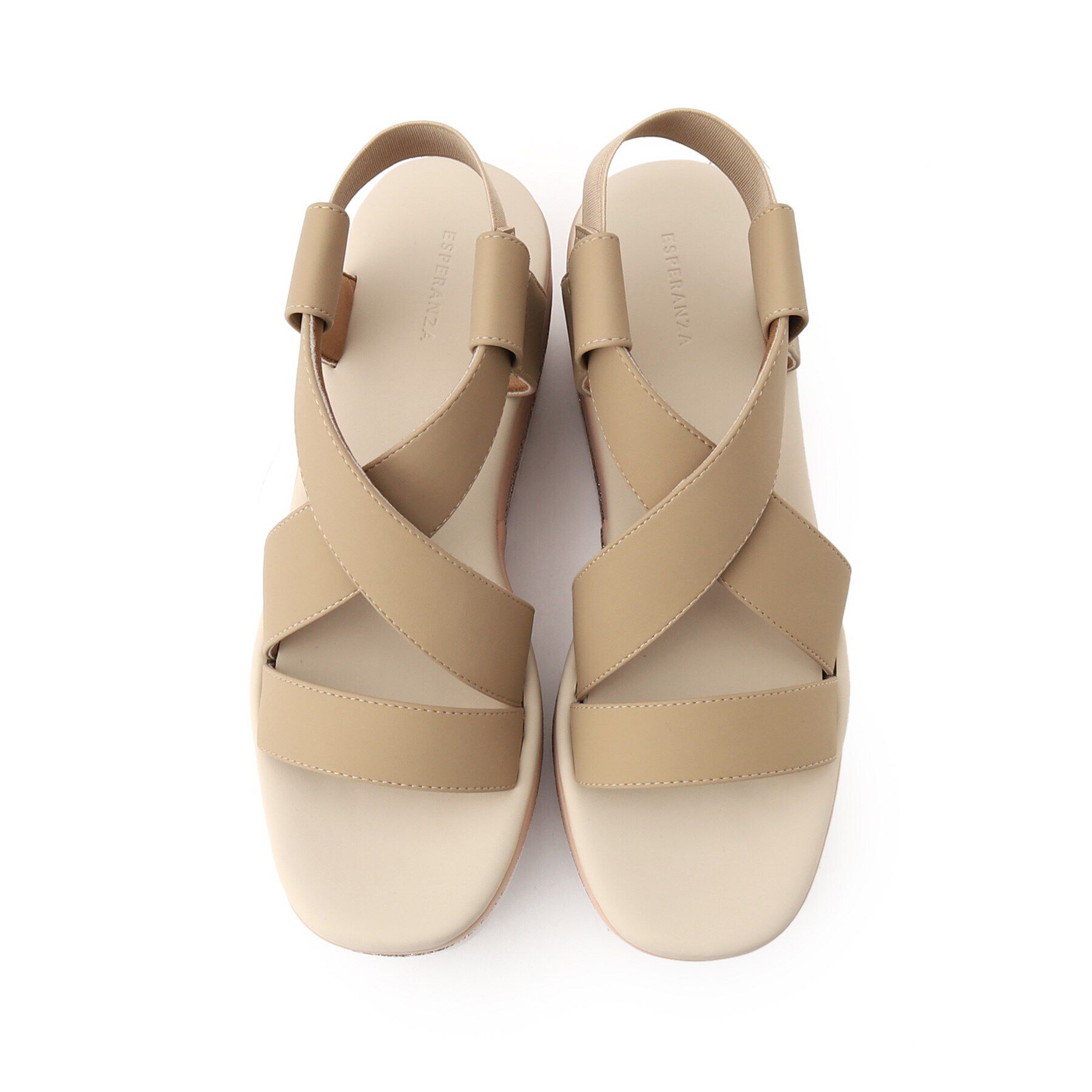 ESPERANZA「カラーコンビウエッジクロスゴムベルトスポサン」|サンダル|