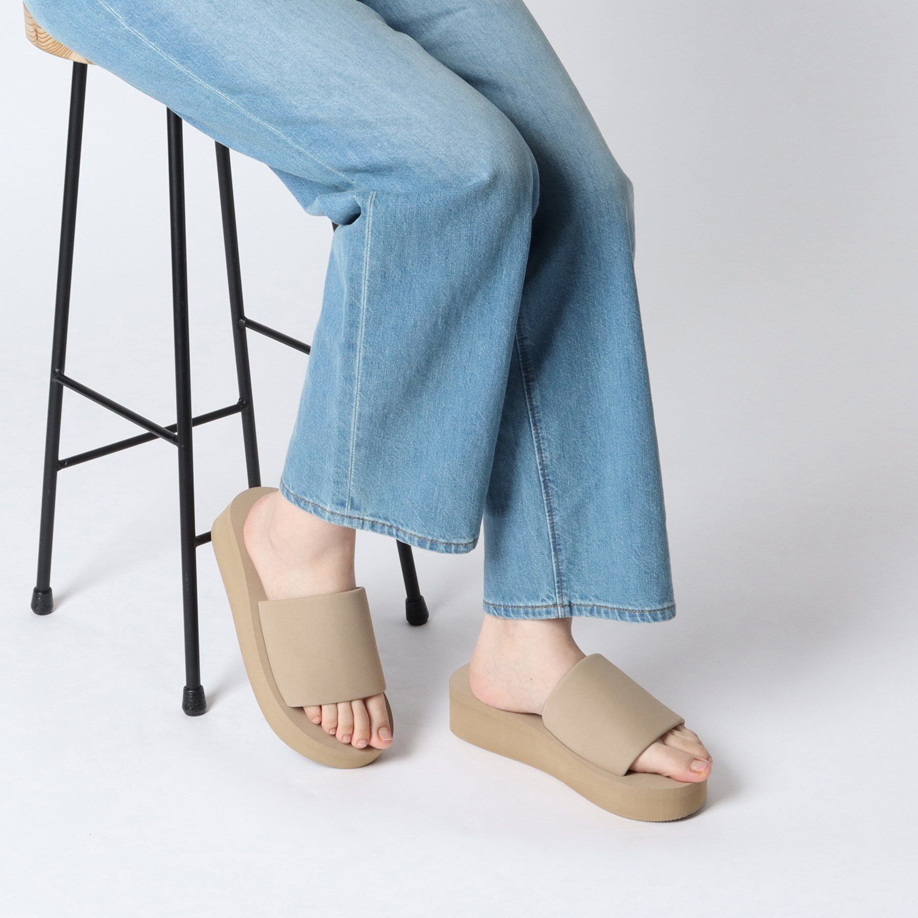 ESPERANZA「厚底メッセージスライドビーサン」|サンダル|