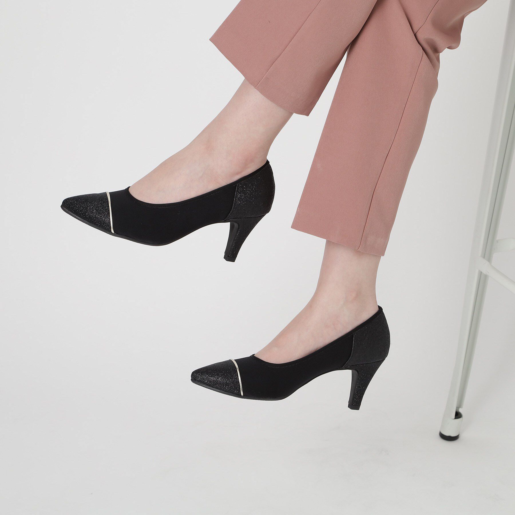 ESPERANZA「切替チュールレースパンプス」|パンプス|