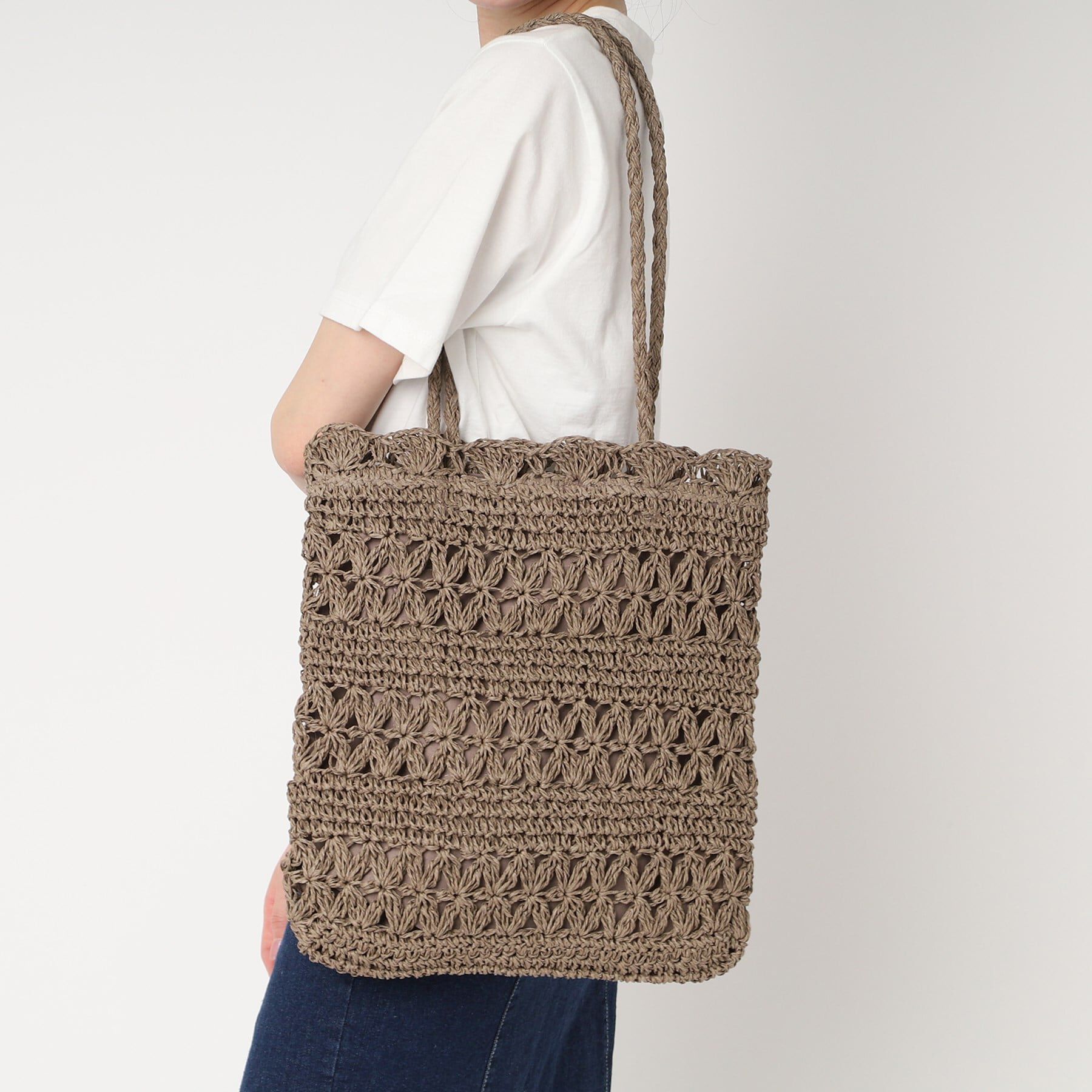 Ober Tashe「フラワーデザインフラットトート」|トートバッグ|