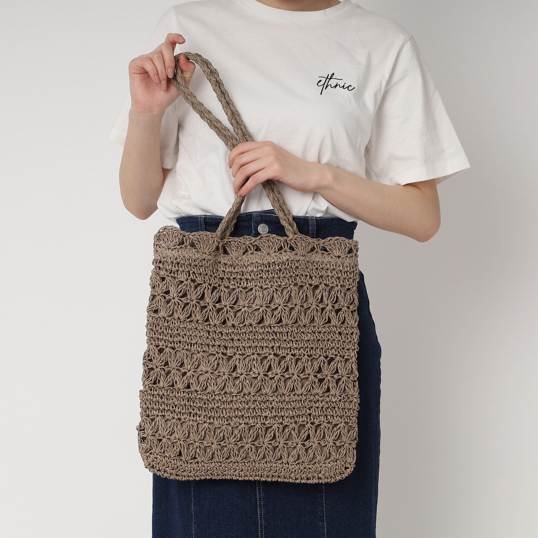 Ober Tashe「フラワーデザインフラットトート」|トートバッグ|