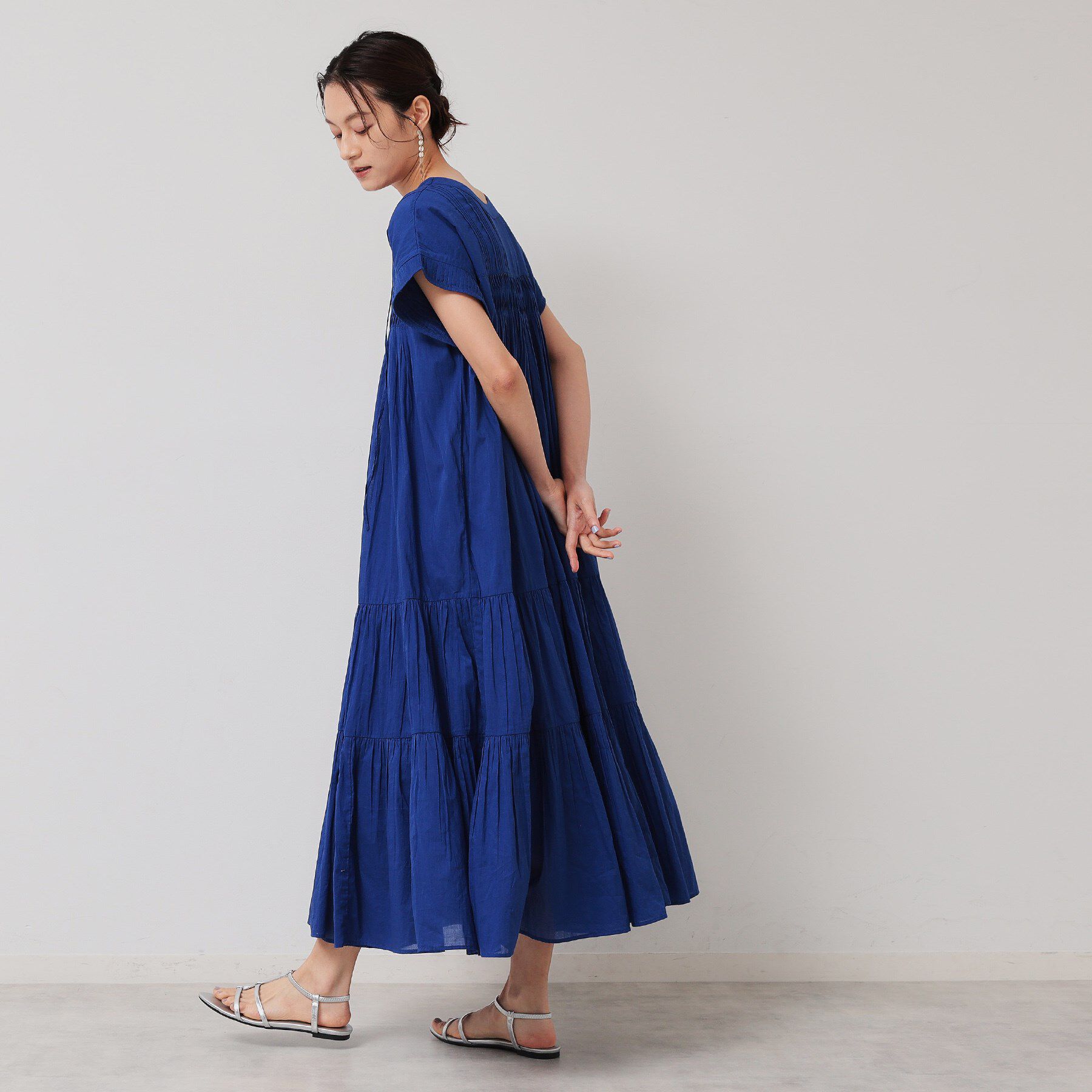 SunaUna「【涼しい！／インド綿】ティアードロングワンピース」|ワンピース|