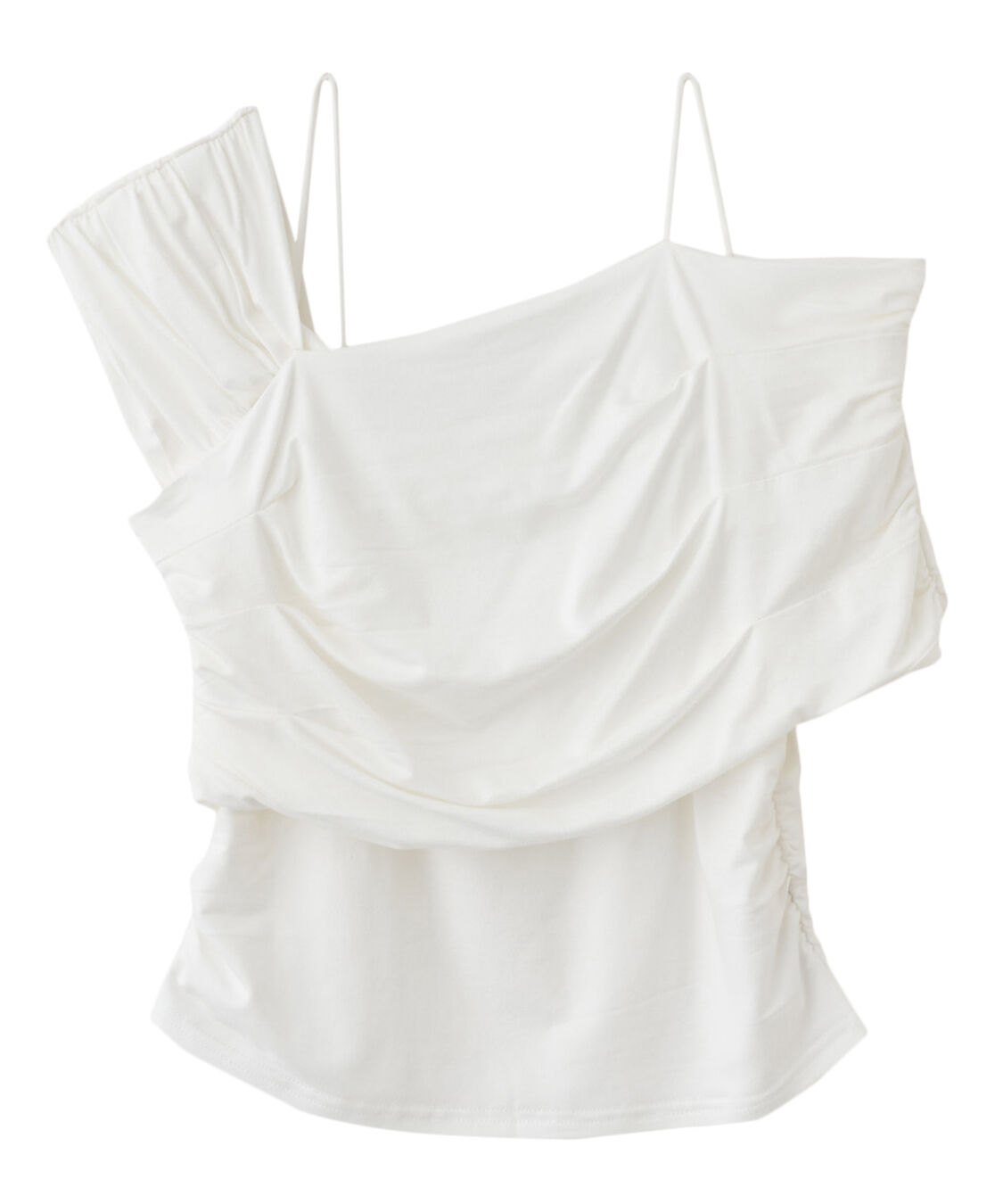 COCO DEAL「アシメギャザーカットソーブラウス」|Tシャツ・カットソー|