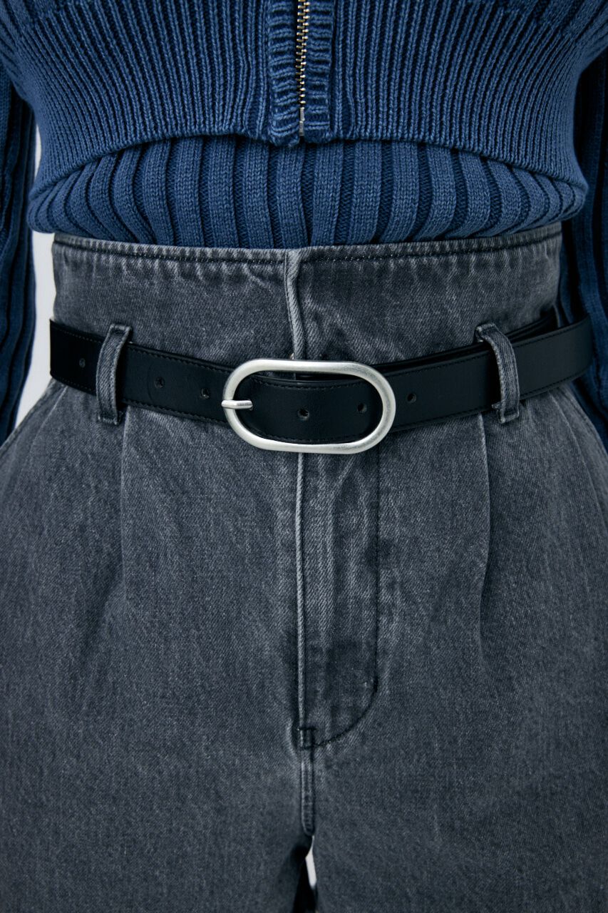 MOUSSY「HIGH WAIST BELTED ショートパンツ」|デニム|