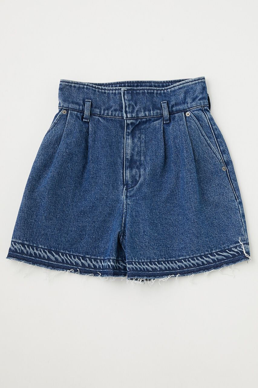 MOUSSY「HIGH WAIST BELTED ショートパンツ」|デニム|