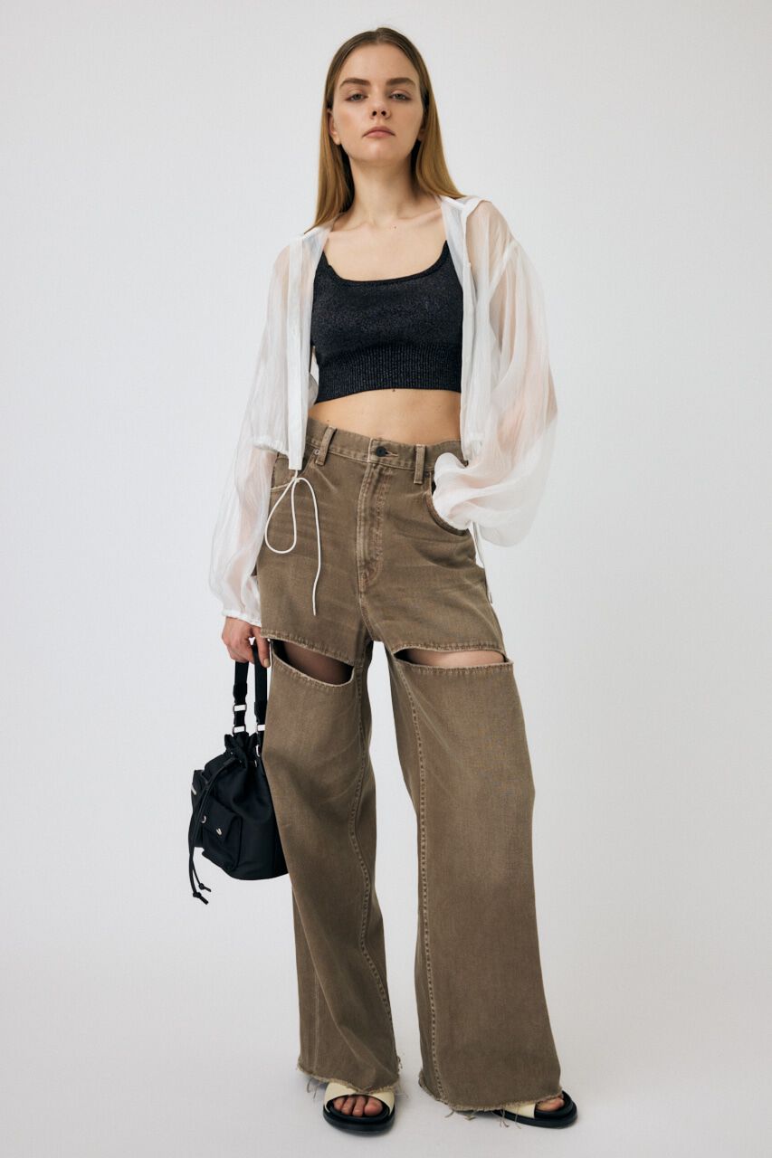 MOUSSY「SLIT WIDE LOOSE STRAIGHT」|デニム|