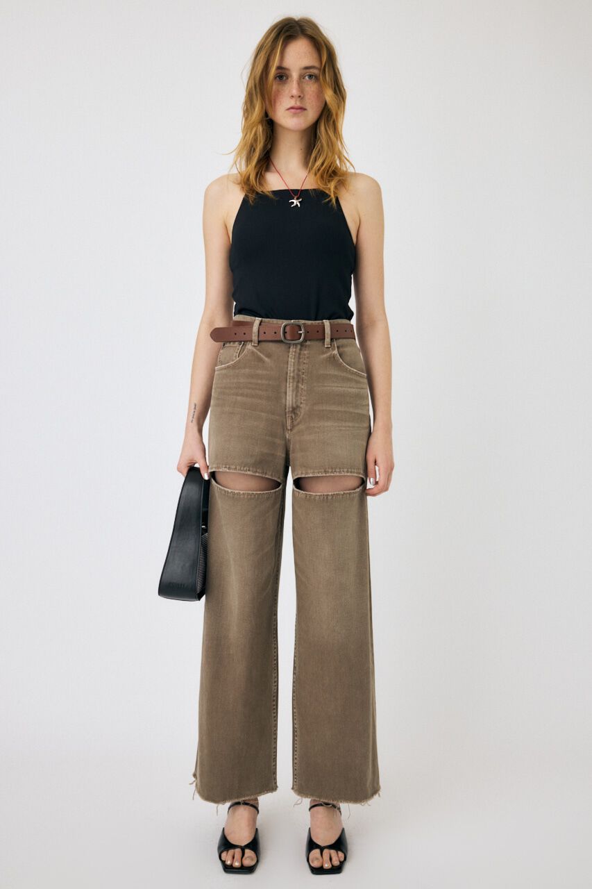 MOUSSY「SLIT WIDE LOOSE STRAIGHT」|デニム|