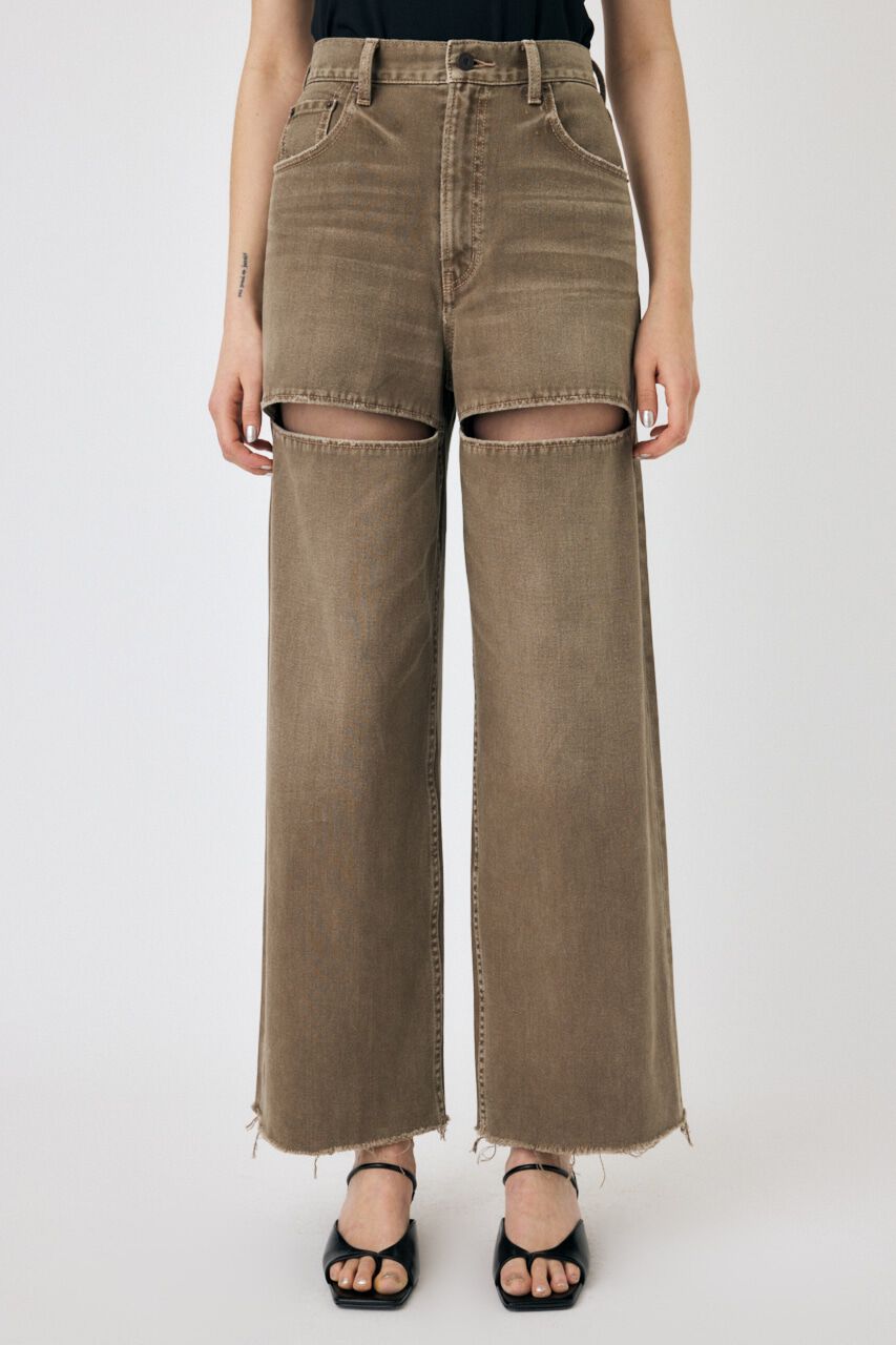 MOUSSY「SLIT WIDE LOOSE STRAIGHT」|デニム|