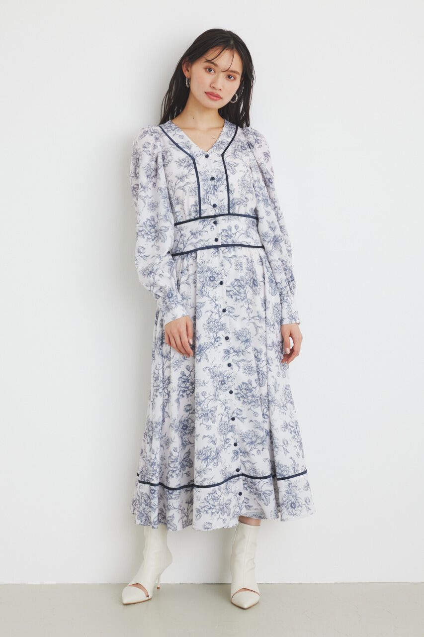 rienda「パイピングデザインフレアOP」|ワンピース|