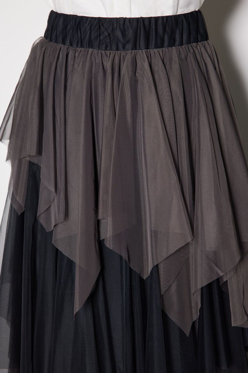 rienda「2WAYコルセットランダムチュールハイウエスト スカート」|スカート|
