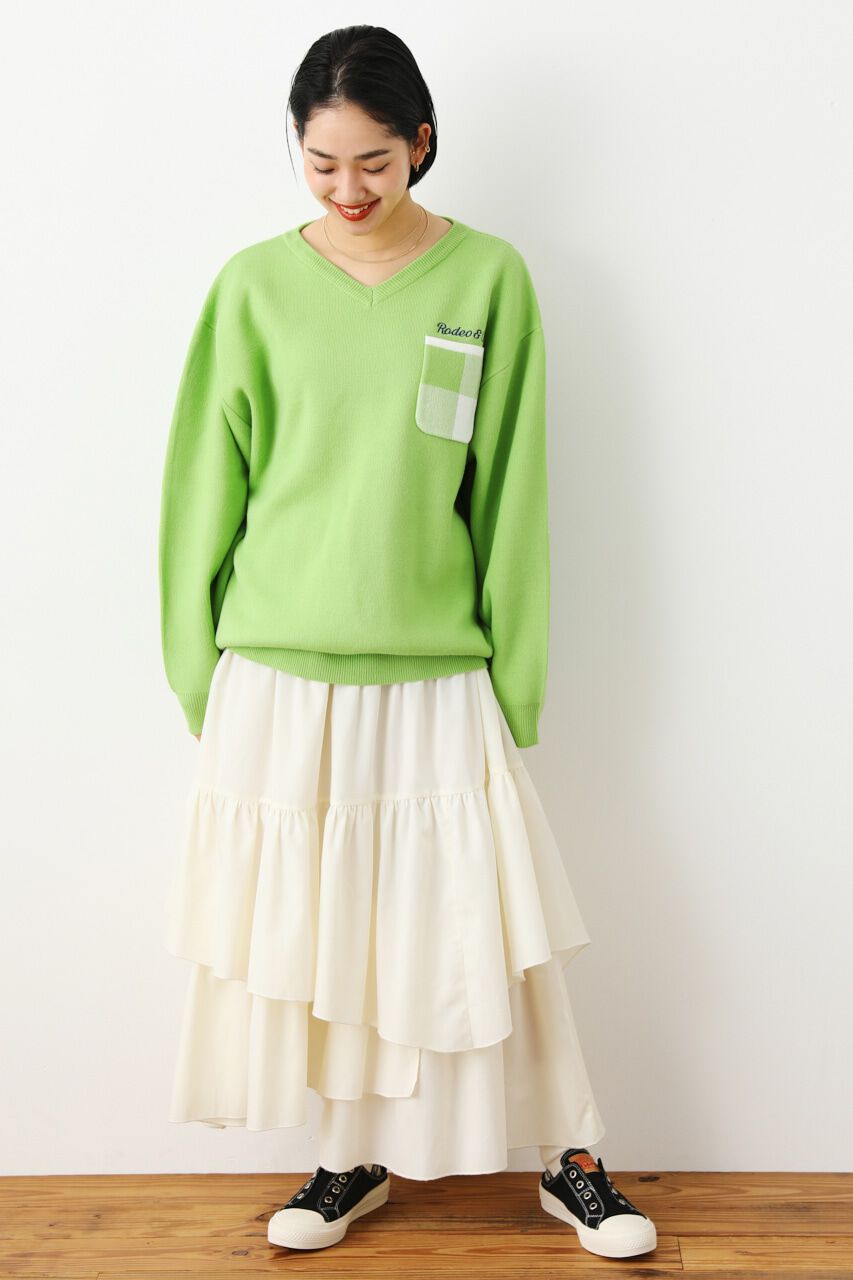 RODEO CROWNS「バックアソートパターンニットトップス」|ニット・セーター|