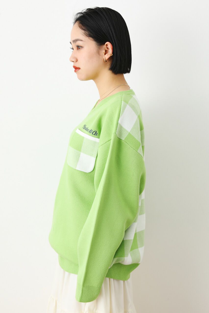 RODEO CROWNS「バックアソートパターンニットトップス」|ニット・セーター|