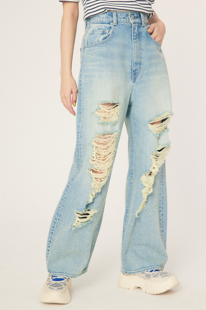 RODEO CROWNS「Hard Crash loose ワイドデニム」|デニム|