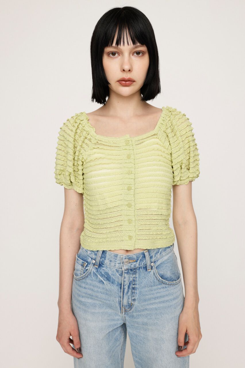 SLY「FRILL PUFF CUT トップス」|Tシャツ・カットソー|