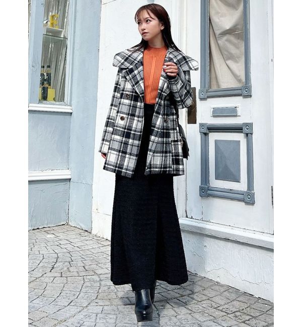 RESEXXY「ビッグカラーショートコート【セットアップ着用可能】」|ピーコート|