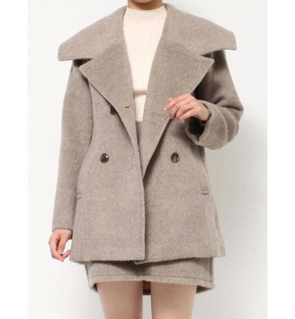 RESEXXY「ビッグカラーショートコート【セットアップ着用可能】」|ピーコート|