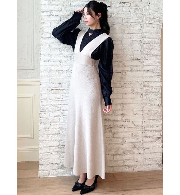 RESEXXY「コルセットフレアニットジャンスカ」|ジャンパースカート|